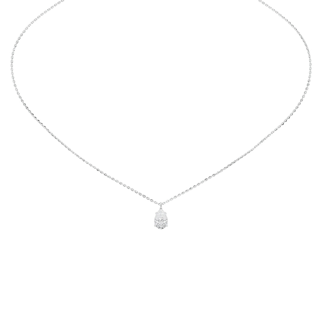 1 Carat Naia Pear Solitaire Pendant (Without Chain)
