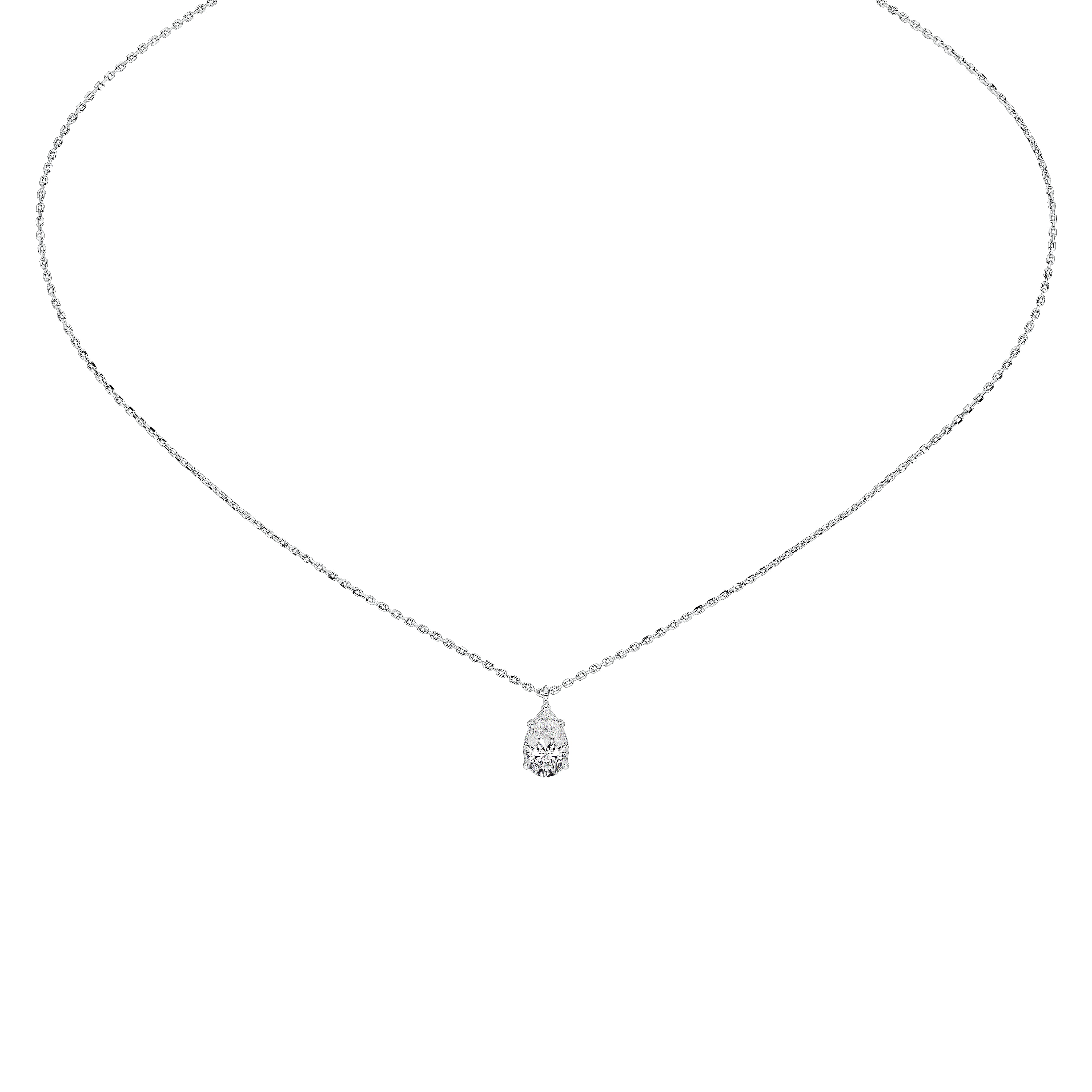 1 Carat Naia Pear Solitaire Pendant (Without Chain)