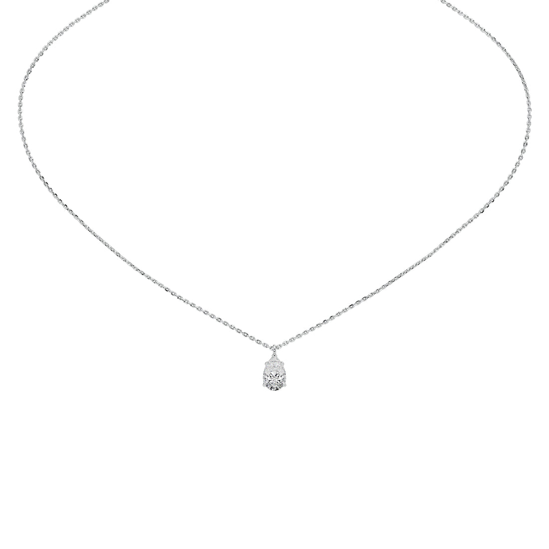 1 Carat Naia Pear Solitaire Pendant (Without Chain)