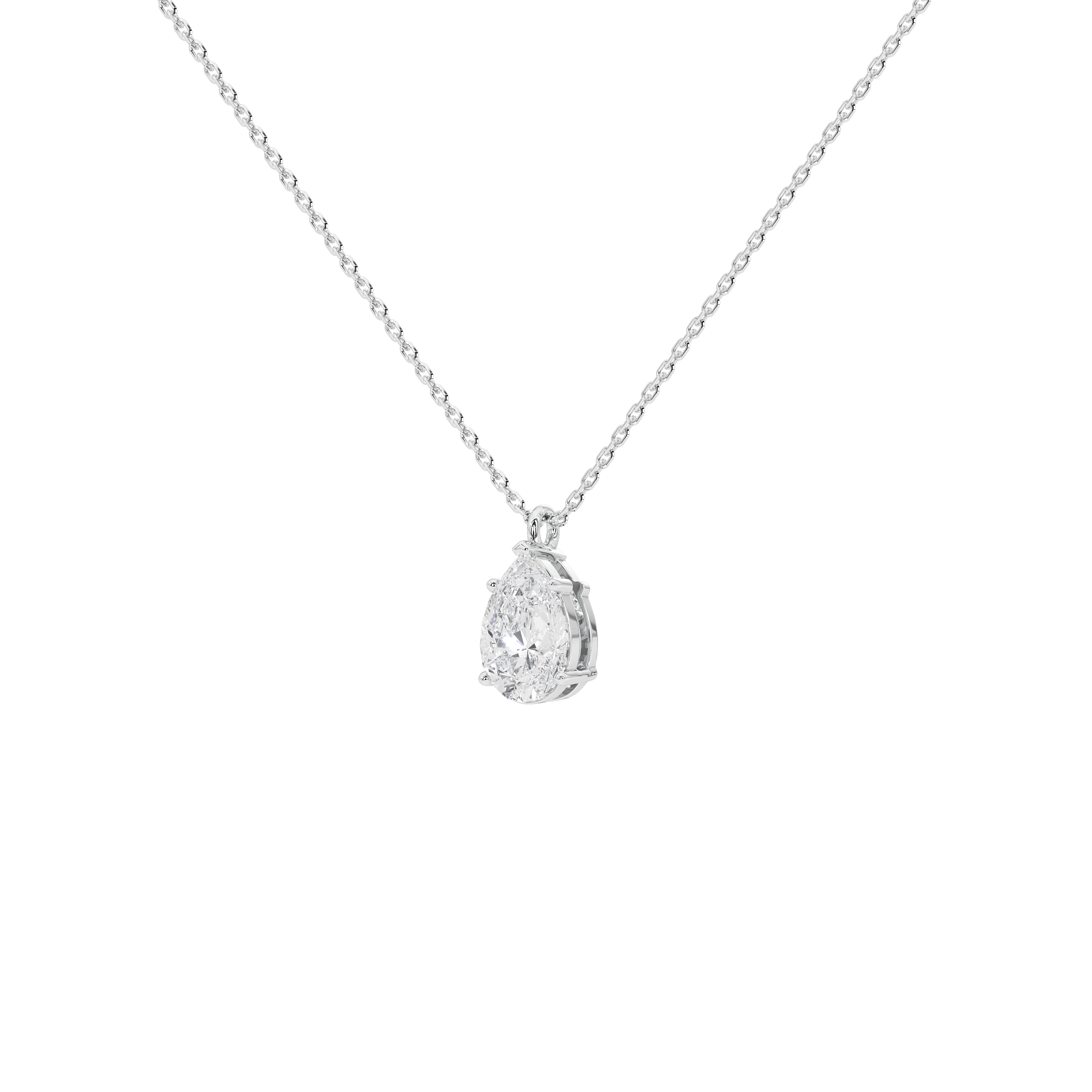 1 Carat Naia Pear Solitaire Pendant (Without Chain)