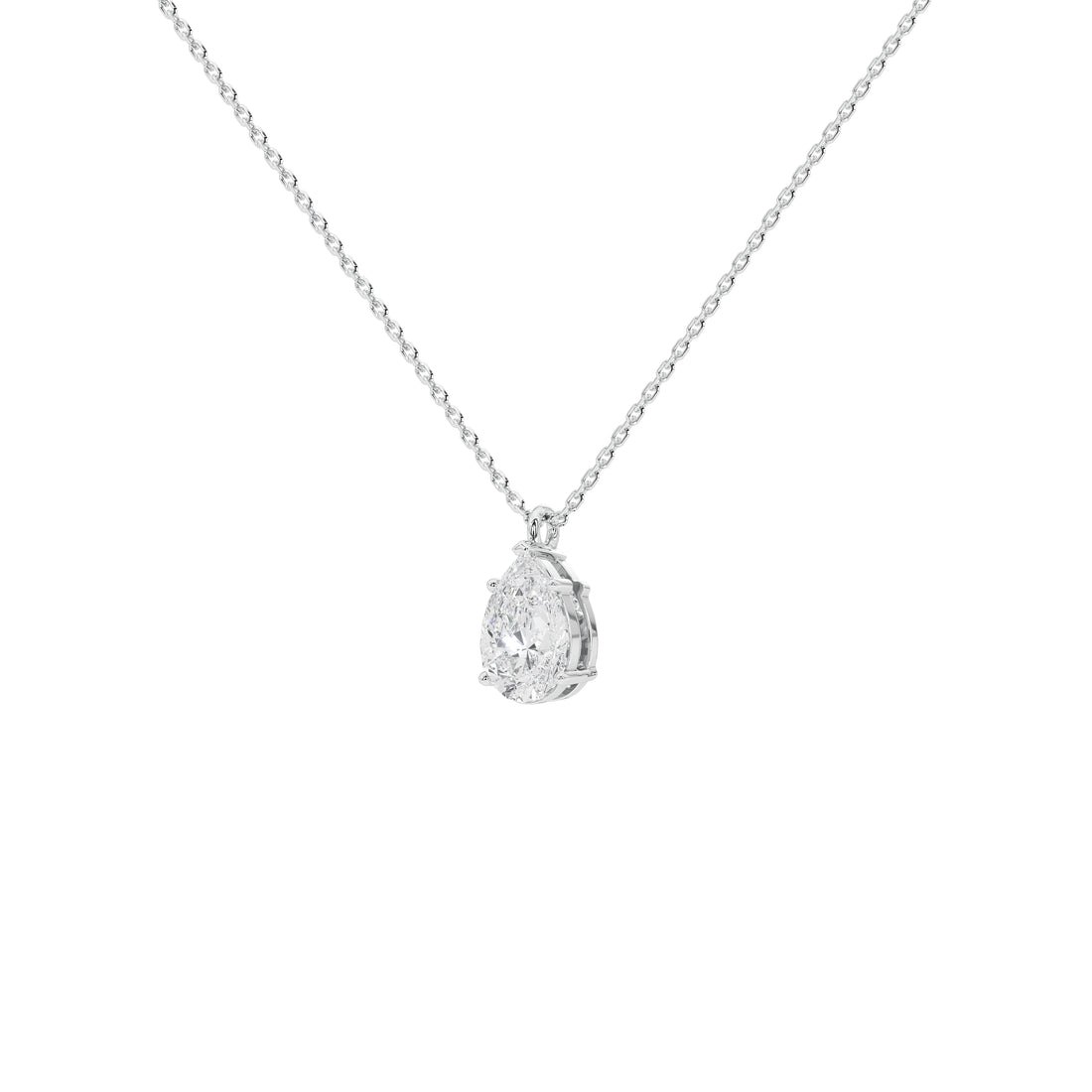 1 Carat Naia Pear Solitaire Pendant (Without Chain)