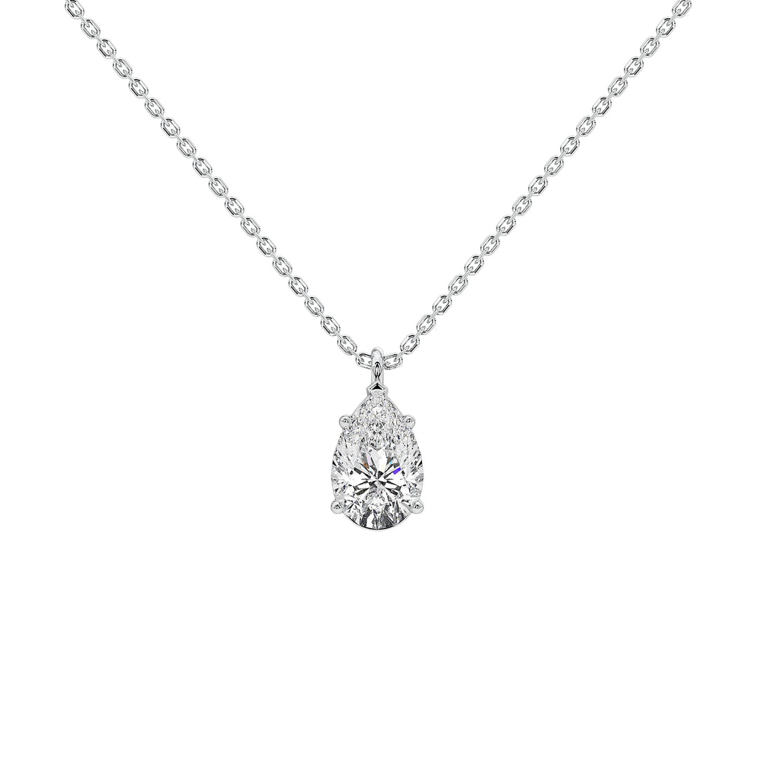 1 Carat Naia Pear Solitaire Pendant (Without Chain)