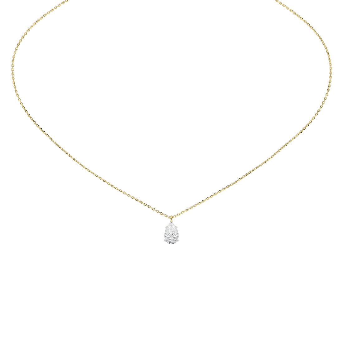 1 Carat Naia Pear Solitaire Pendant (Without Chain)