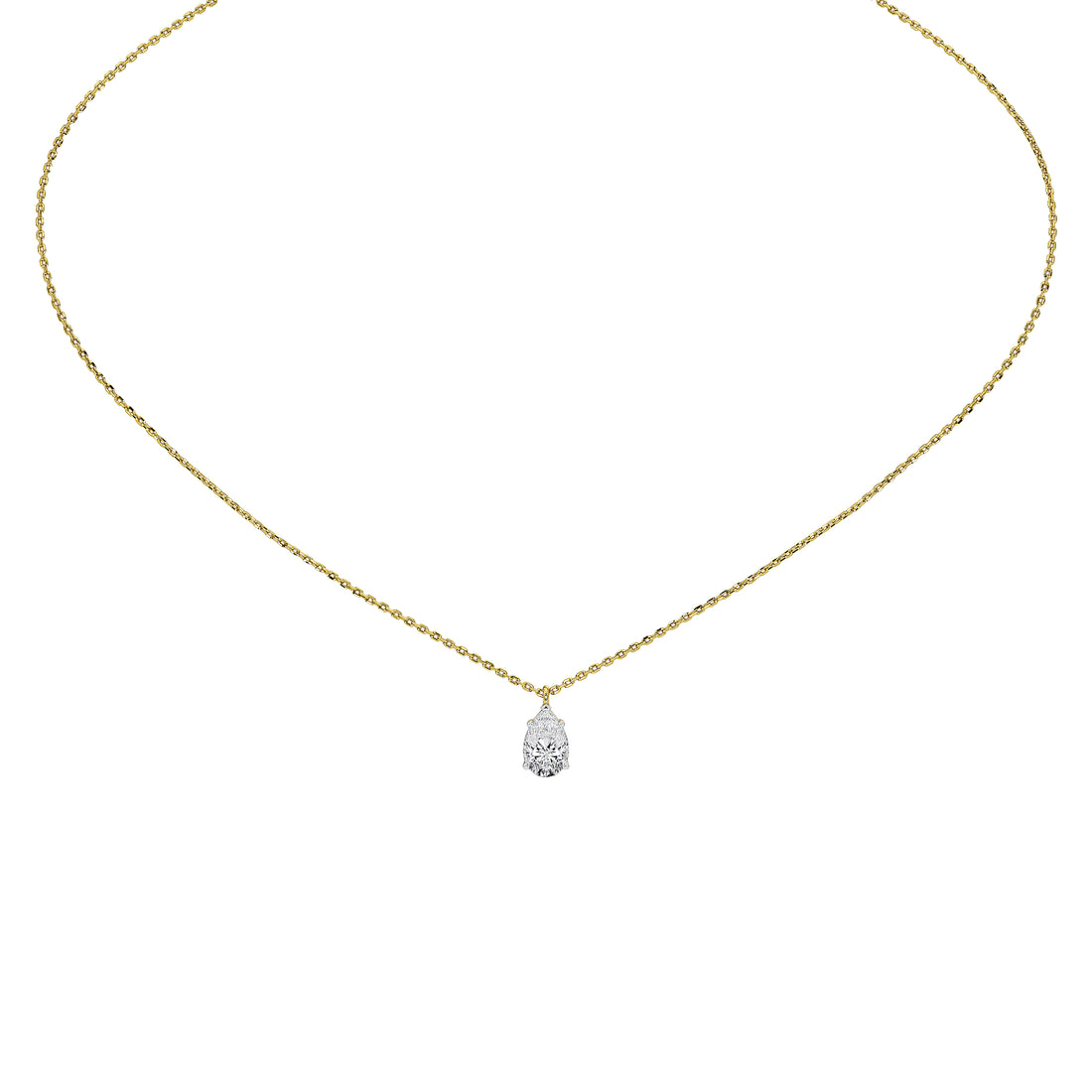 1 Carat Naia Pear Solitaire Pendant (Without Chain)