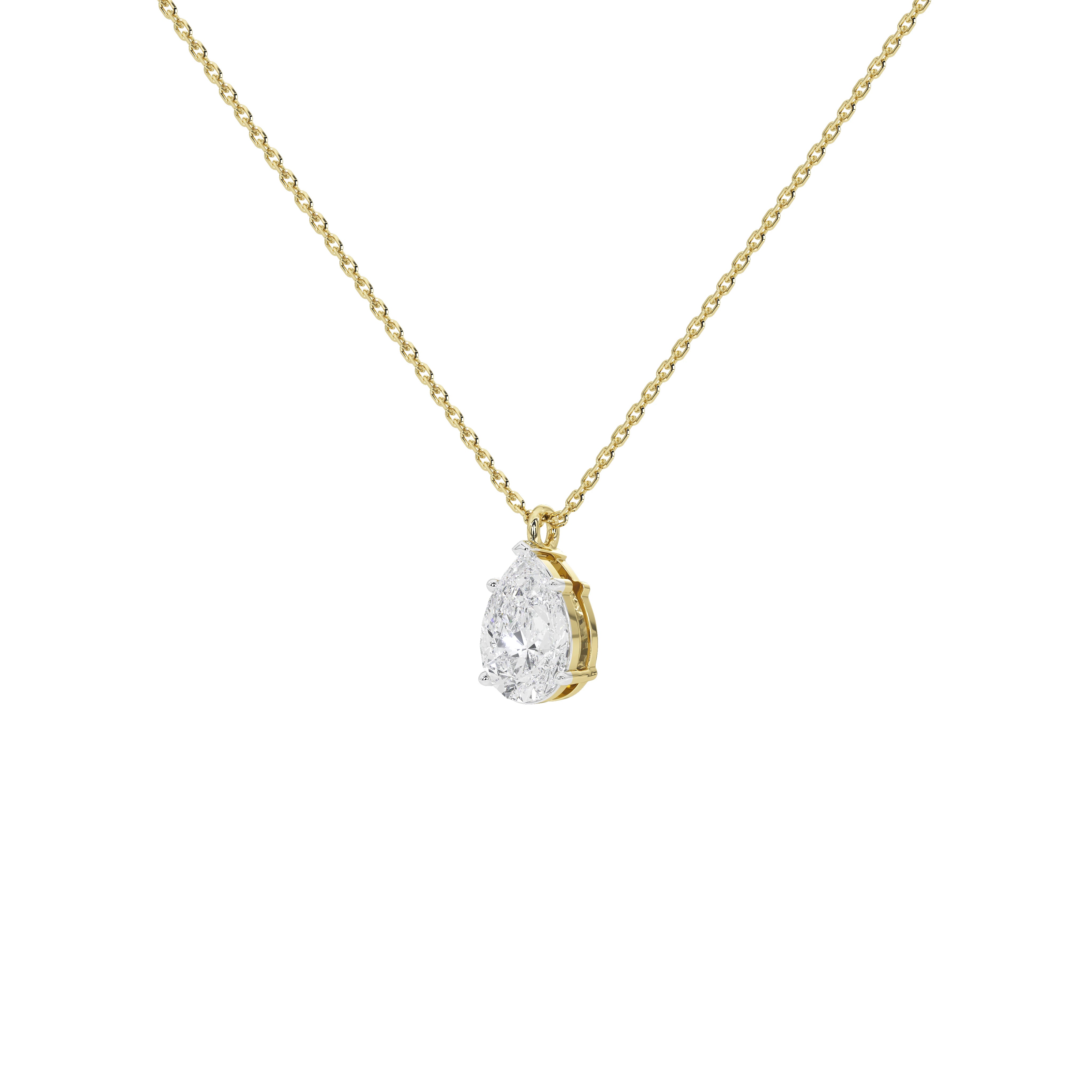 1 Carat Naia Pear Solitaire Pendant (Without Chain)