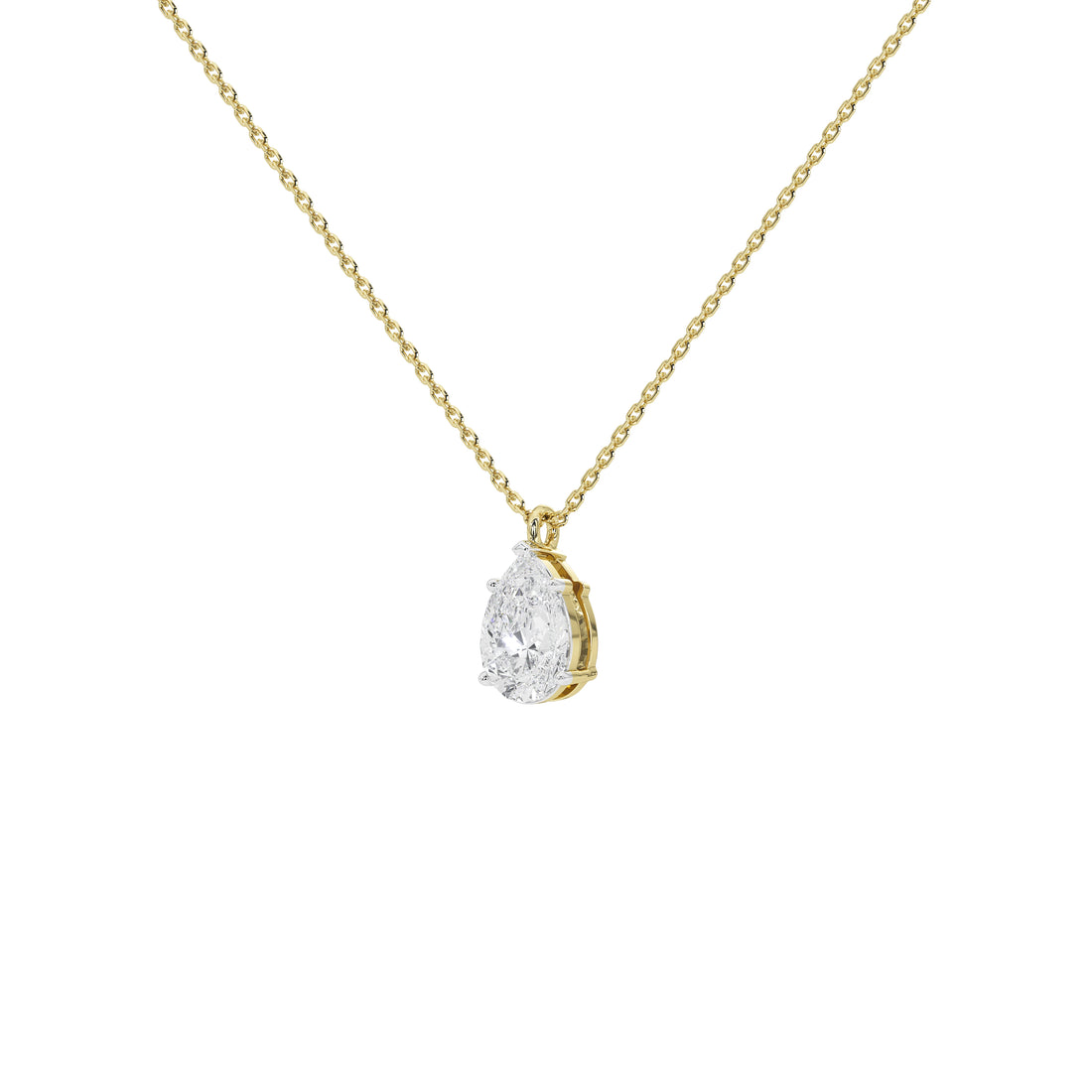 1 Carat Naia Pear Solitaire Pendant (Without Chain)