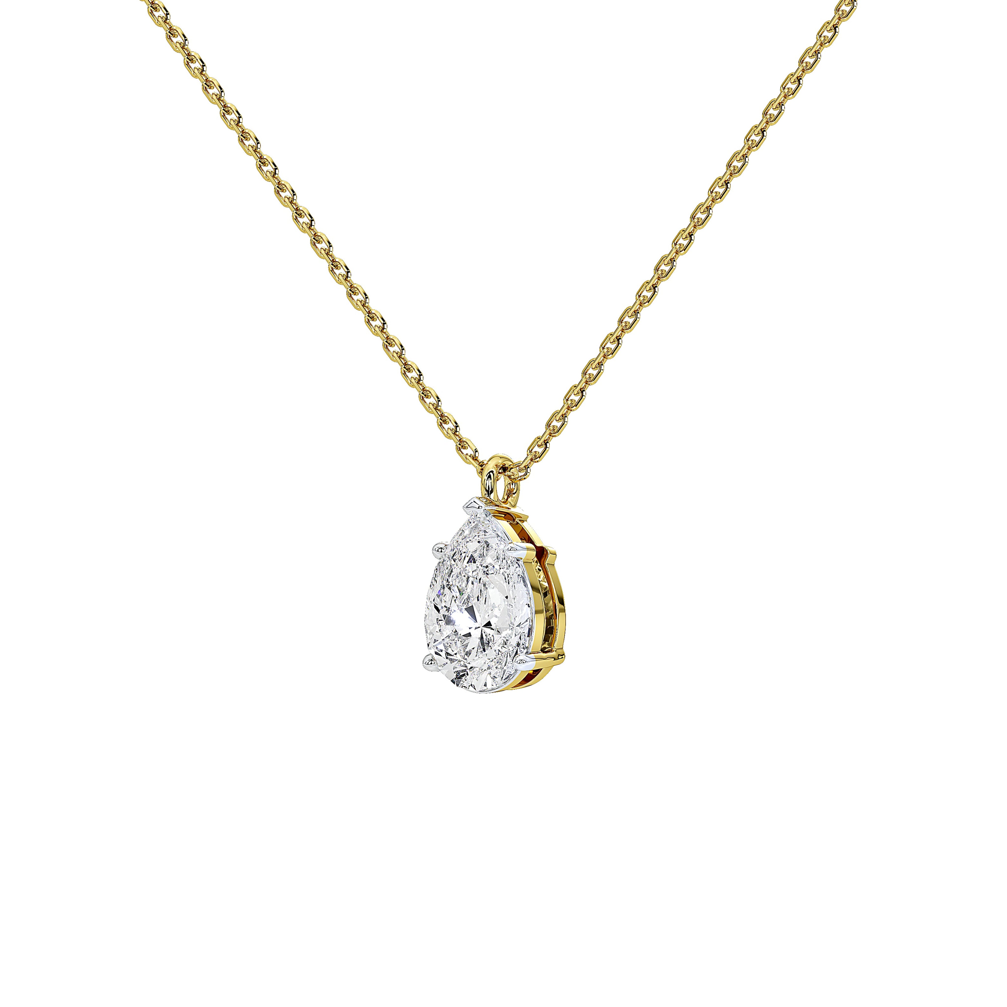1 Carat Naia Pear Solitaire Pendant (Without Chain)
