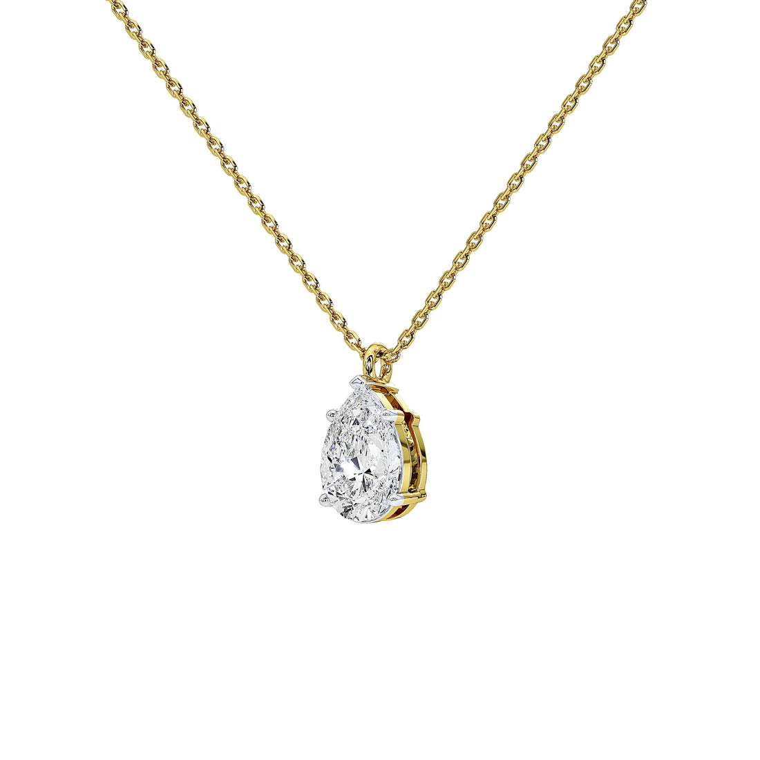 1 Carat Naia Pear Solitaire Pendant (Without Chain)