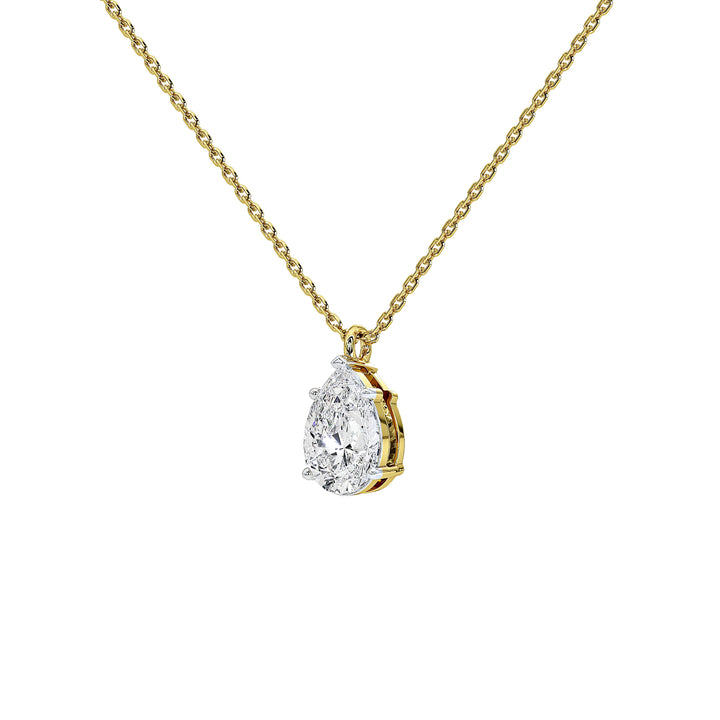 1 Carat Naia Pear Solitaire Pendant (Without Chain)