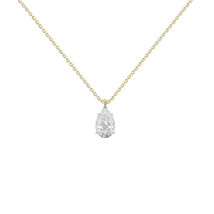 1 Carat Naia Pear Solitaire Pendant (Without Chain)