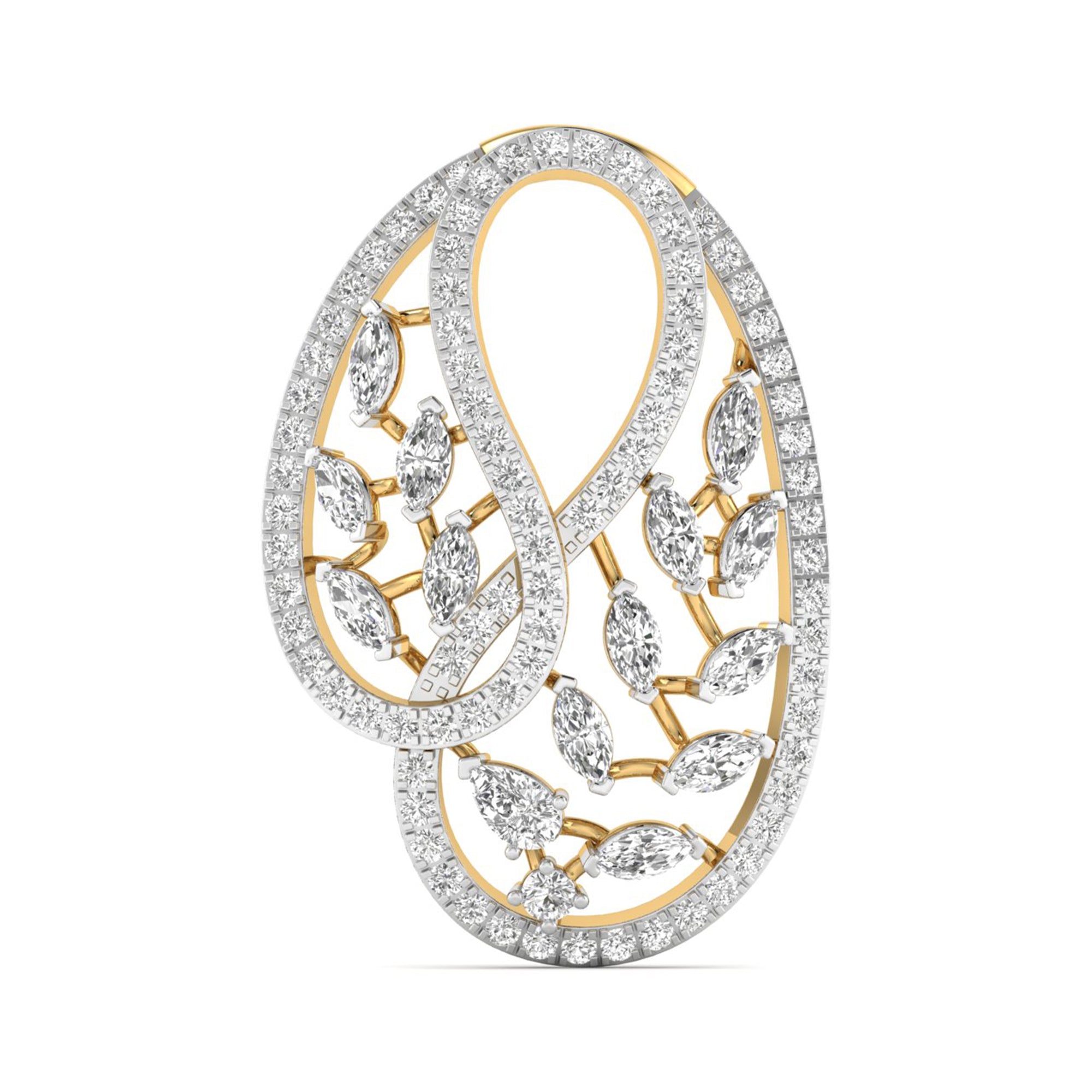 Exquisite Filigree Diamond Pendant