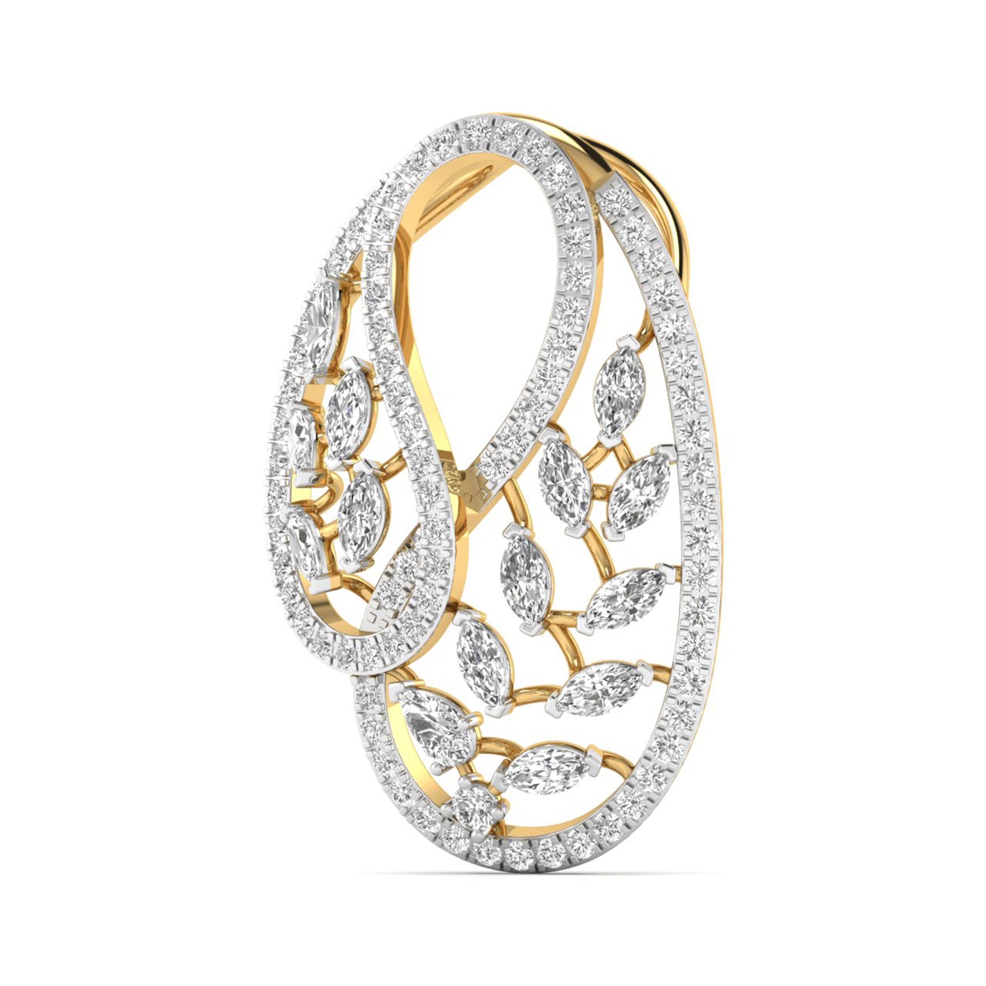 Exquisite Filigree Diamond Pendant