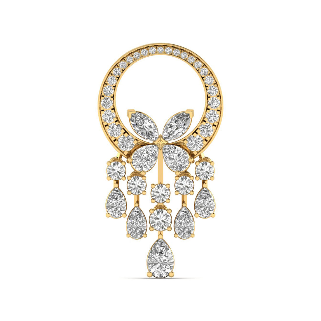 Butterfly Halo Diamond Pendant