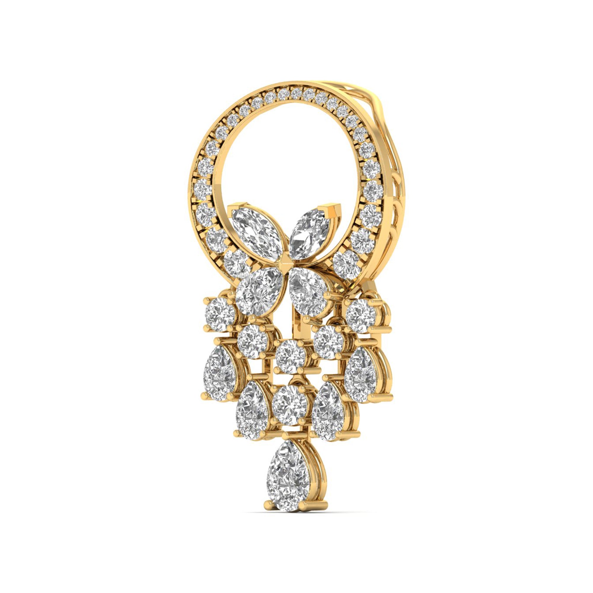 Butterfly Halo Diamond Pendant