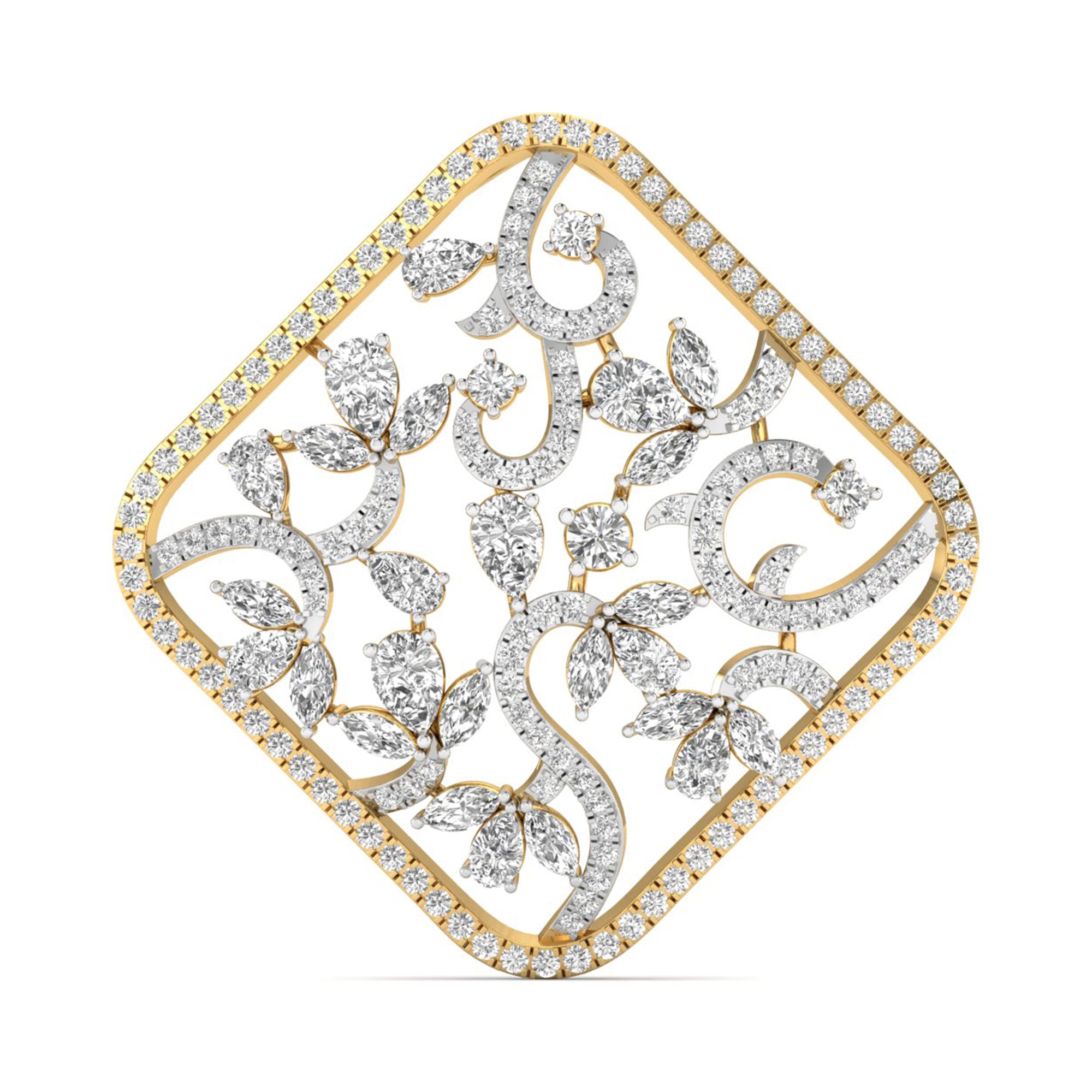 Dancing Vine Trellis Diamond Pendant
