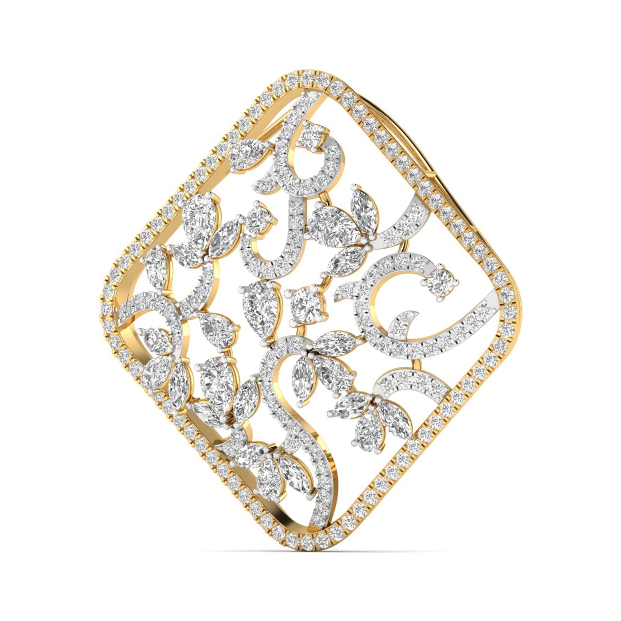 Dancing Vine Trellis Diamond Pendant