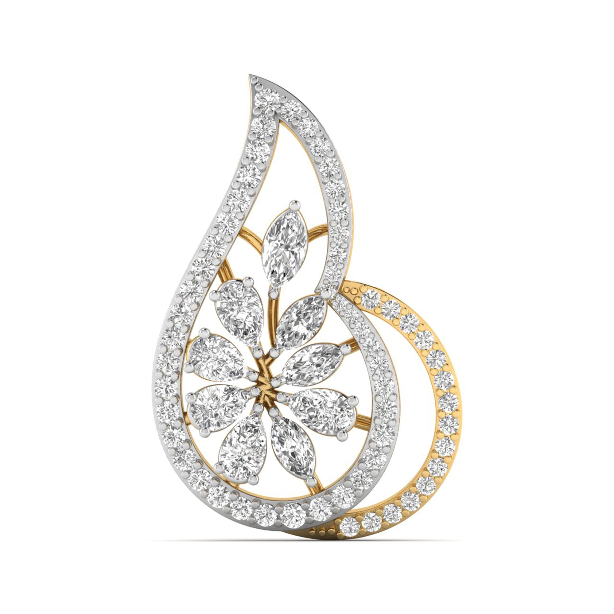 Floral Symphony Diamond Pendant