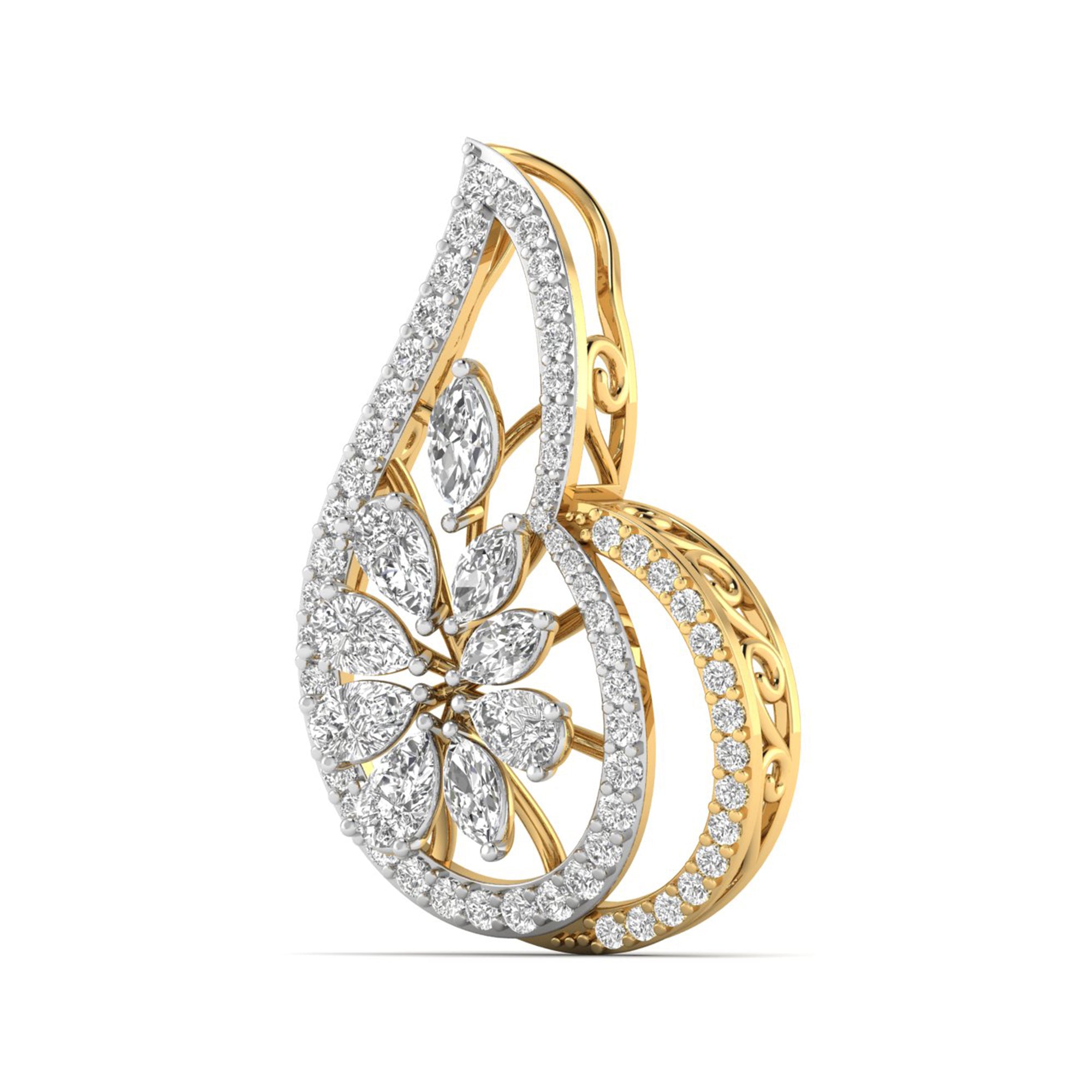 Floral Symphony Diamond Pendant