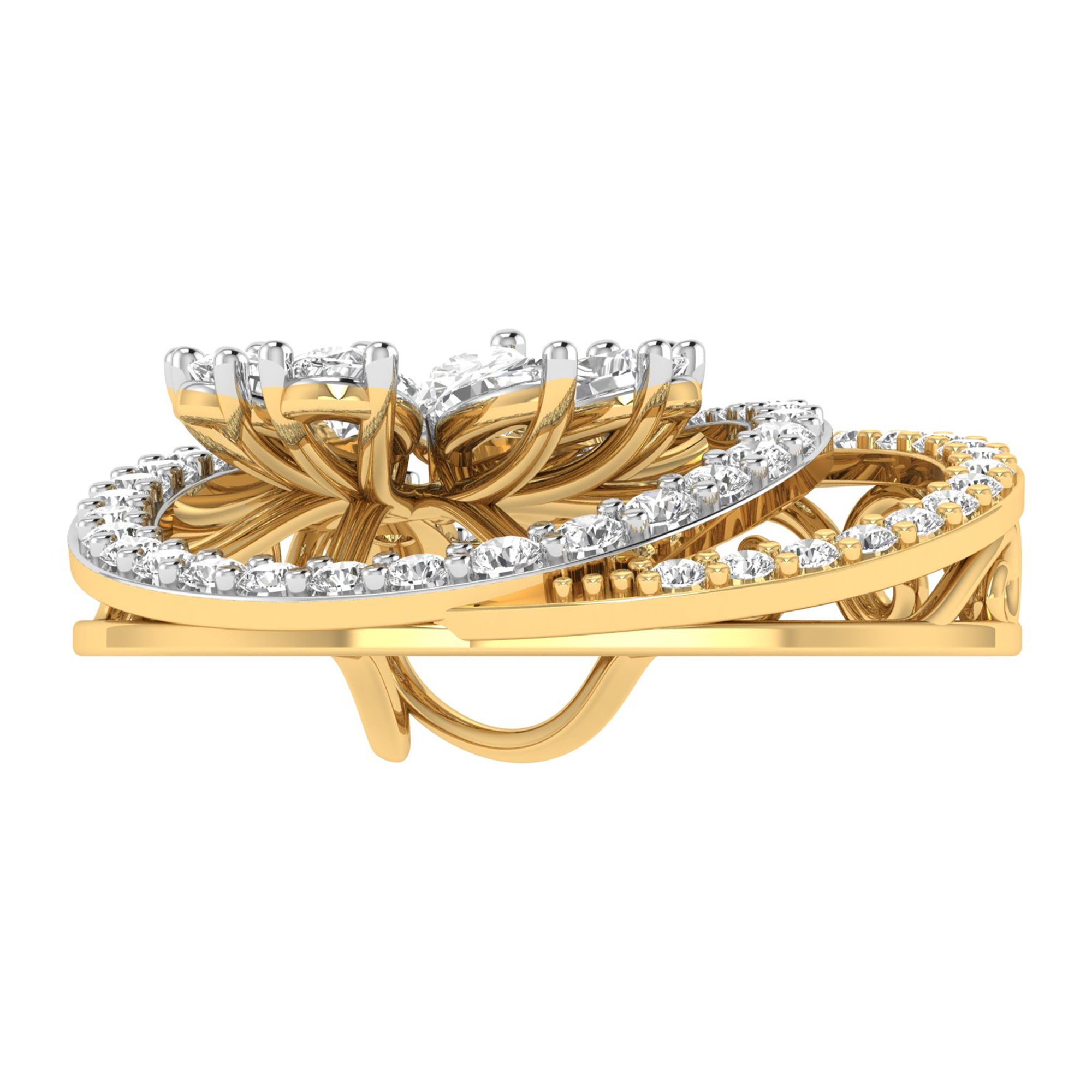 Floral Symphony Diamond Pendant