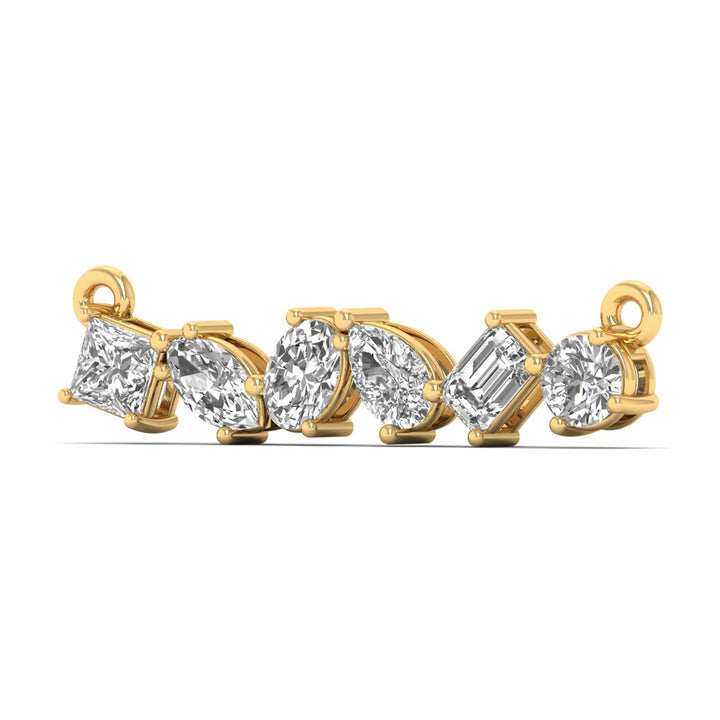 Graceful Quintet Diamond Pendant