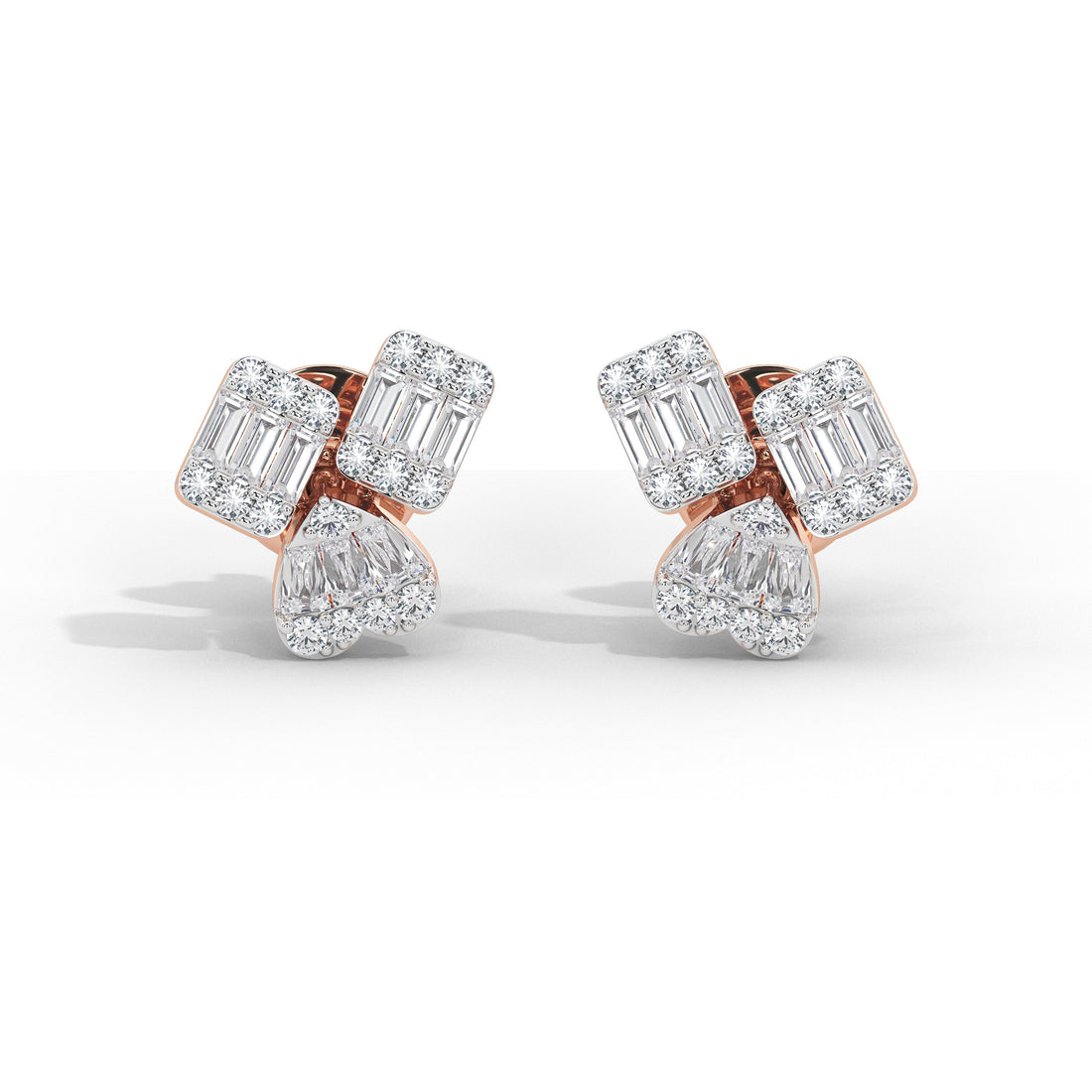 Linnea Baguette Cluster Studs