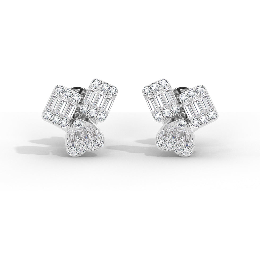 Linnea Baguette Cluster Studs