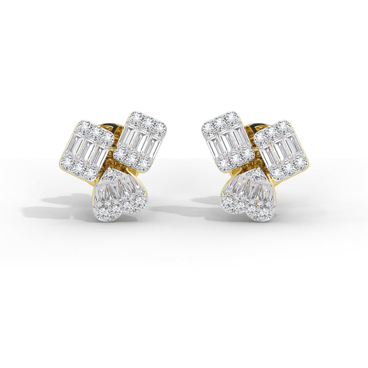 Linnea Baguette Cluster Studs