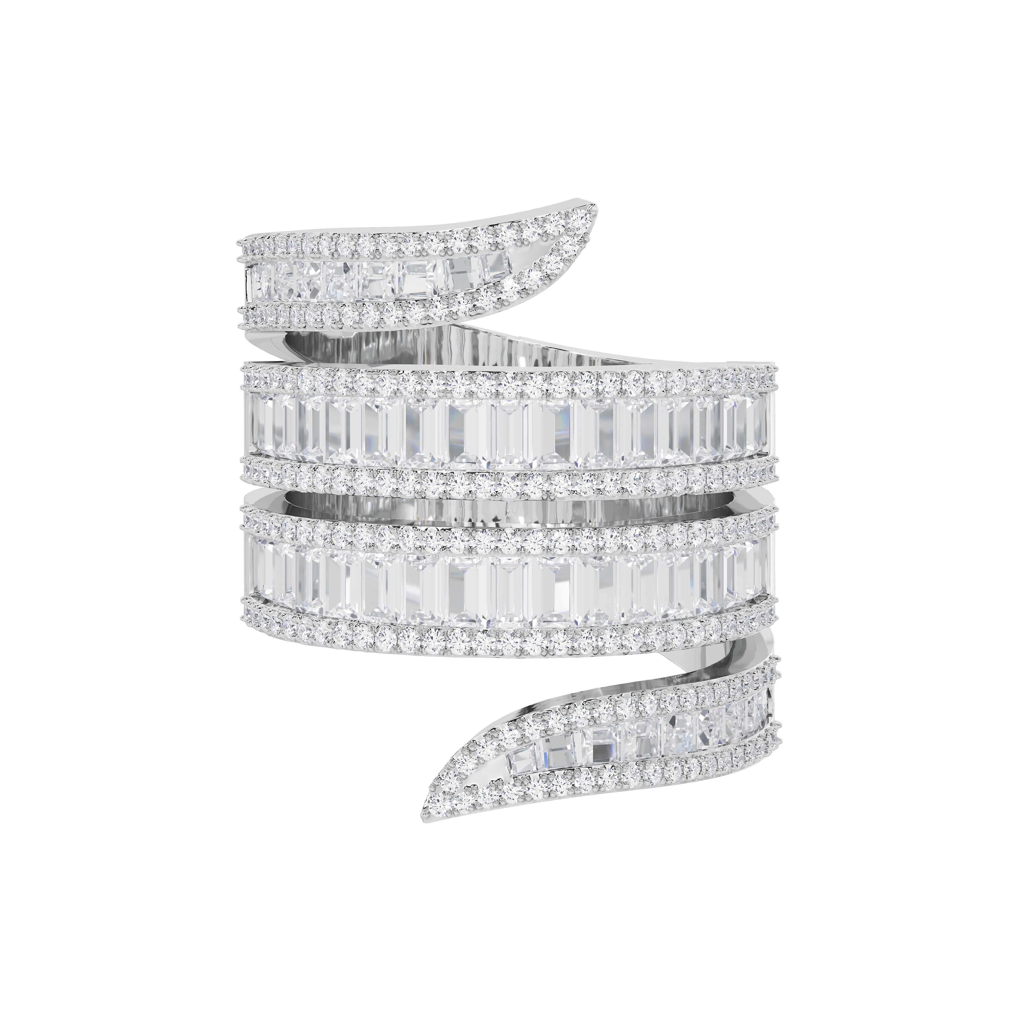 Serena Baguette Diamond Wrap Ring