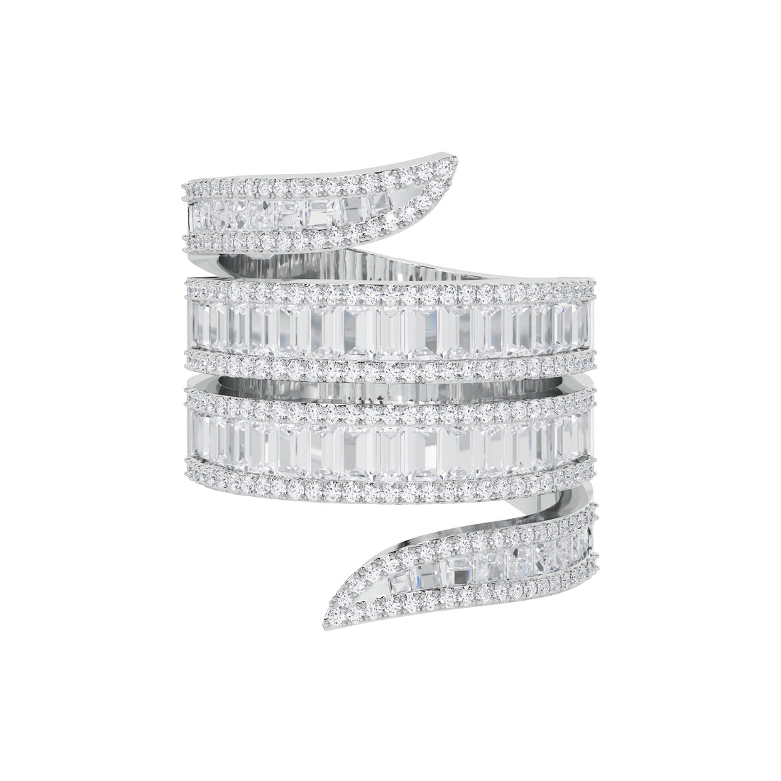 Serena Baguette Diamond Wrap Ring