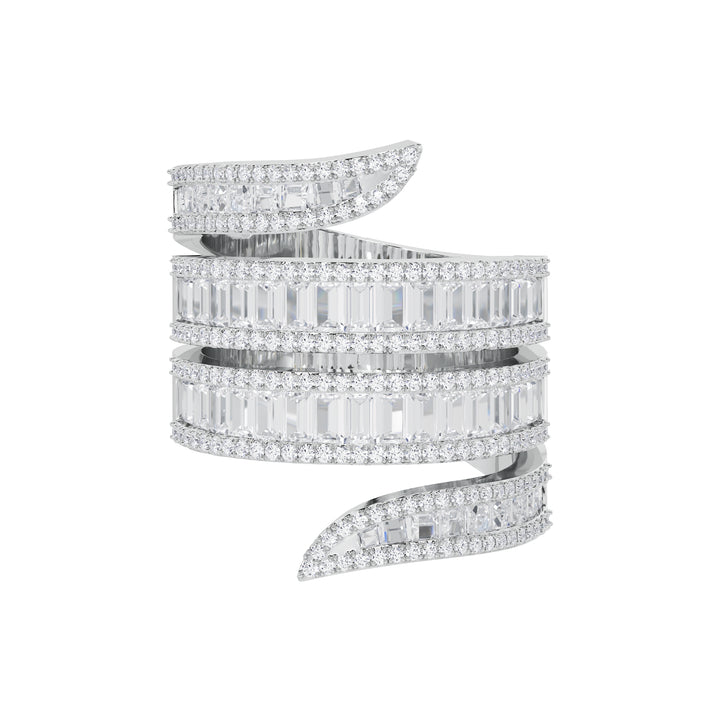 Serena Baguette Diamond Wrap Ring