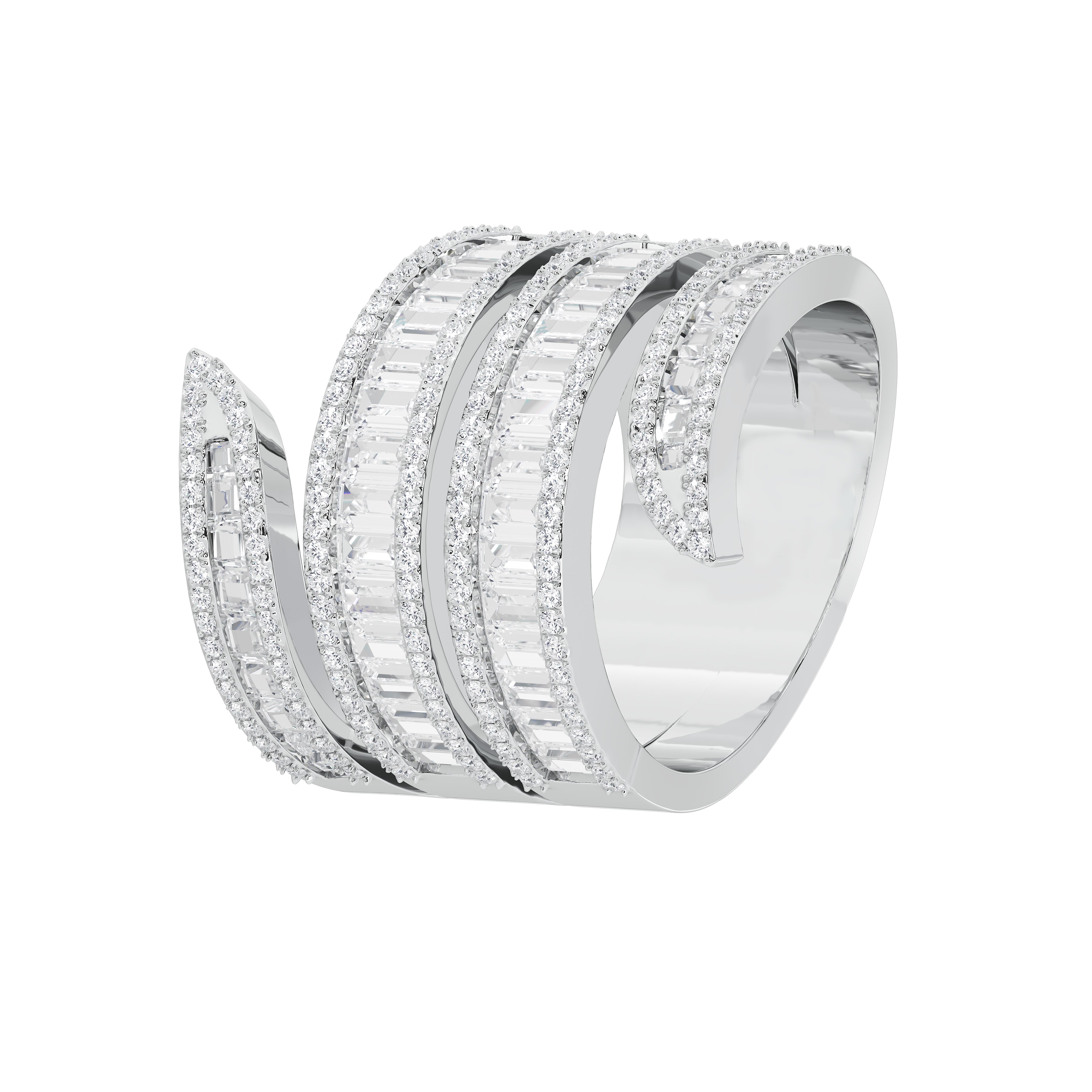 Serena Baguette Diamond Wrap Ring