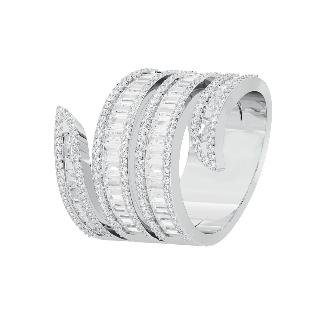 Serena Baguette Diamond Wrap Ring