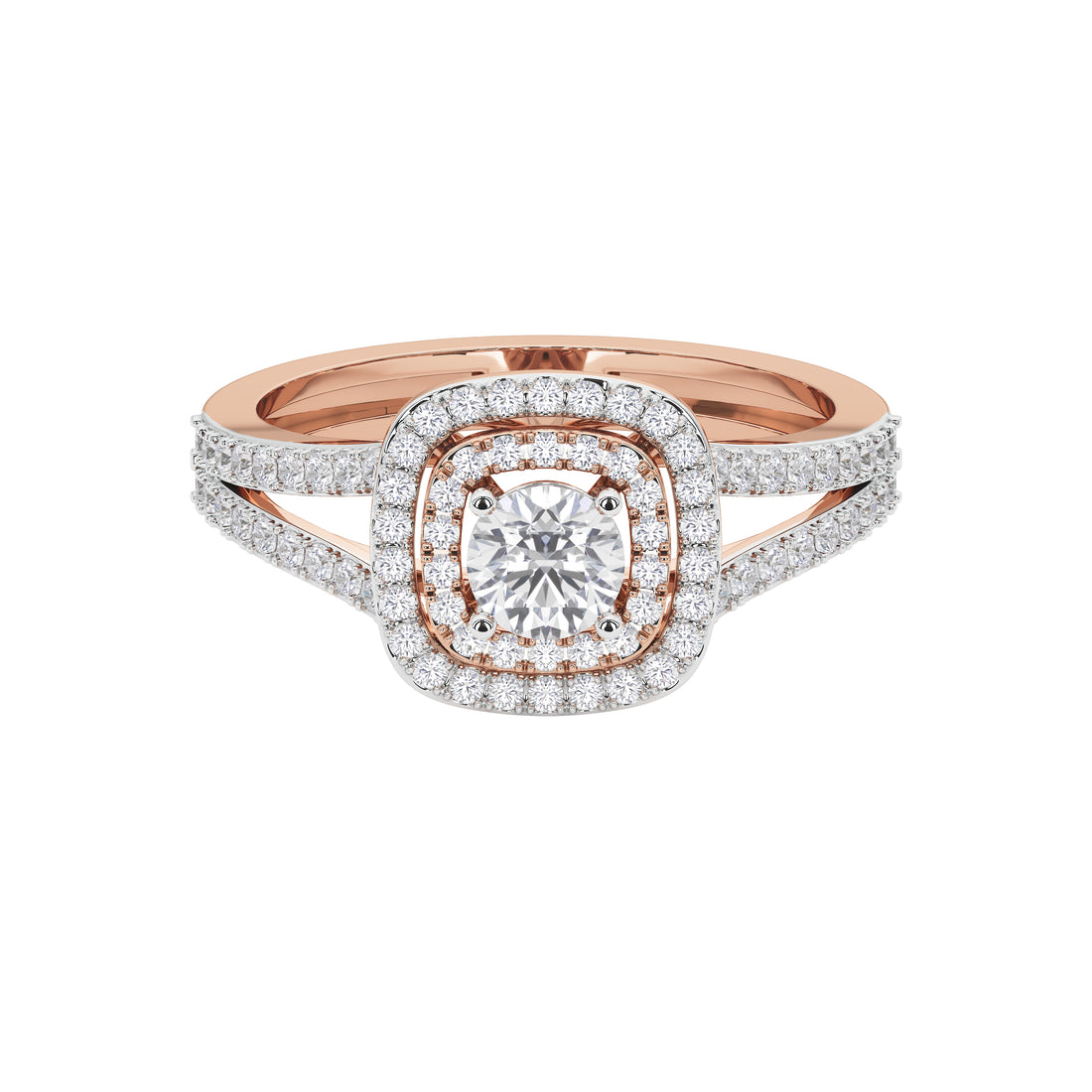 Amara Round Diamond Double Halo Ring