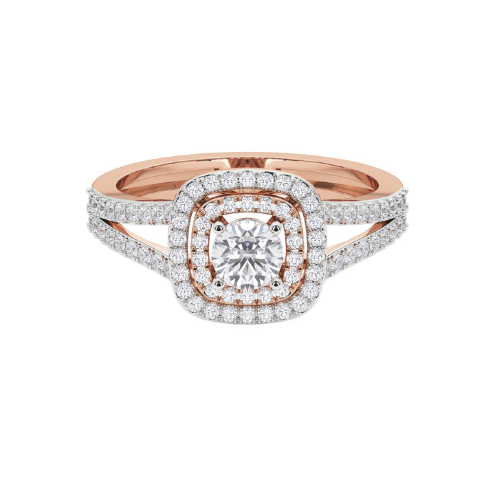 Amara Round Diamond Double Halo Ring