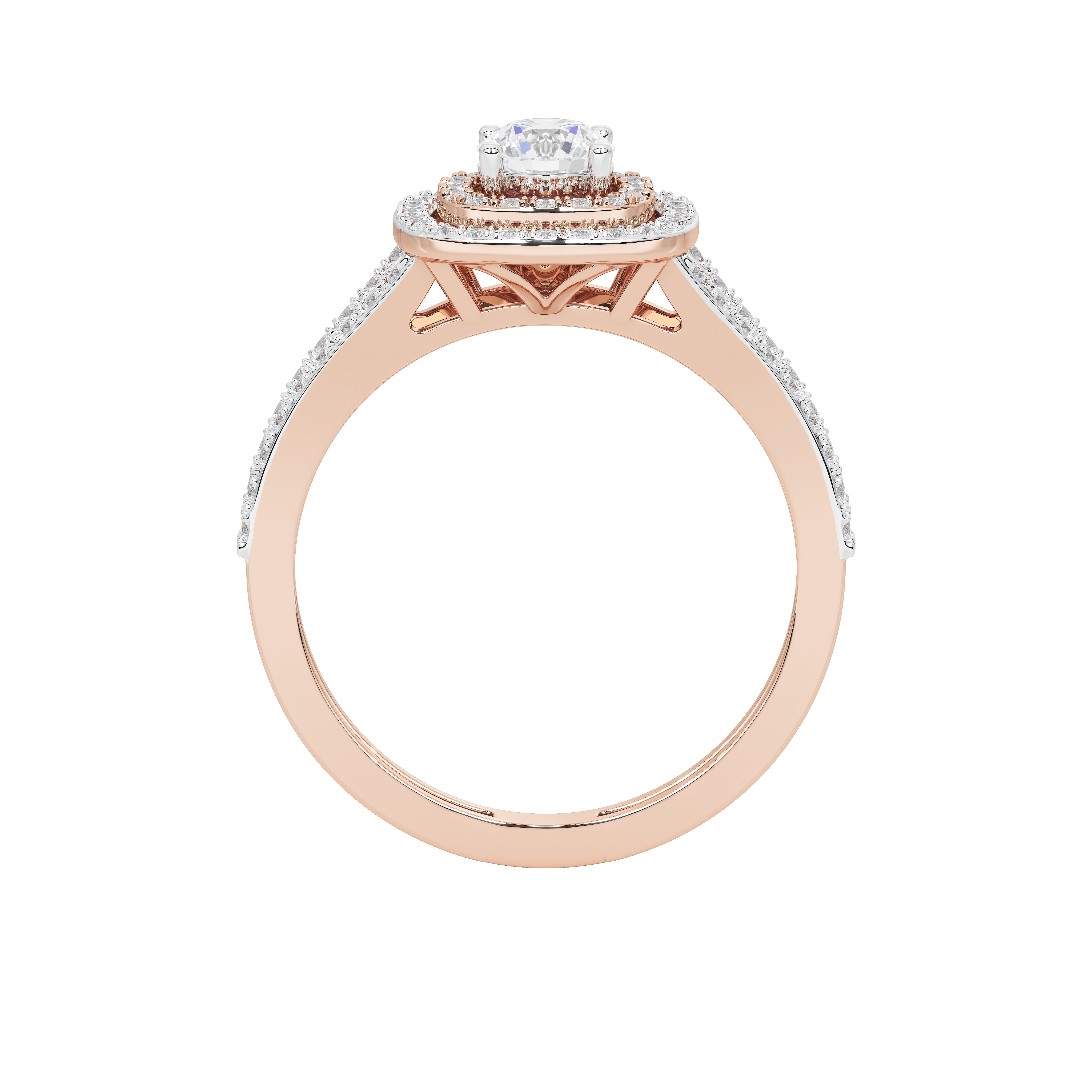 Amara Round Diamond Double Halo Ring