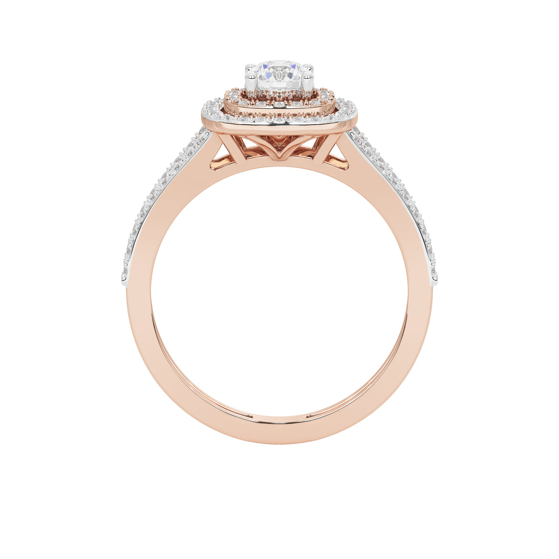Amara Round Diamond Double Halo Ring