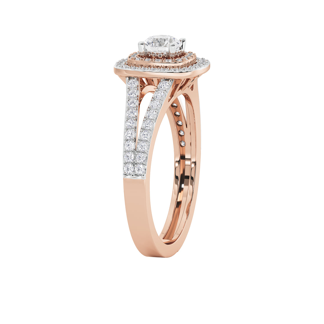 Amara Round Diamond Double Halo Ring