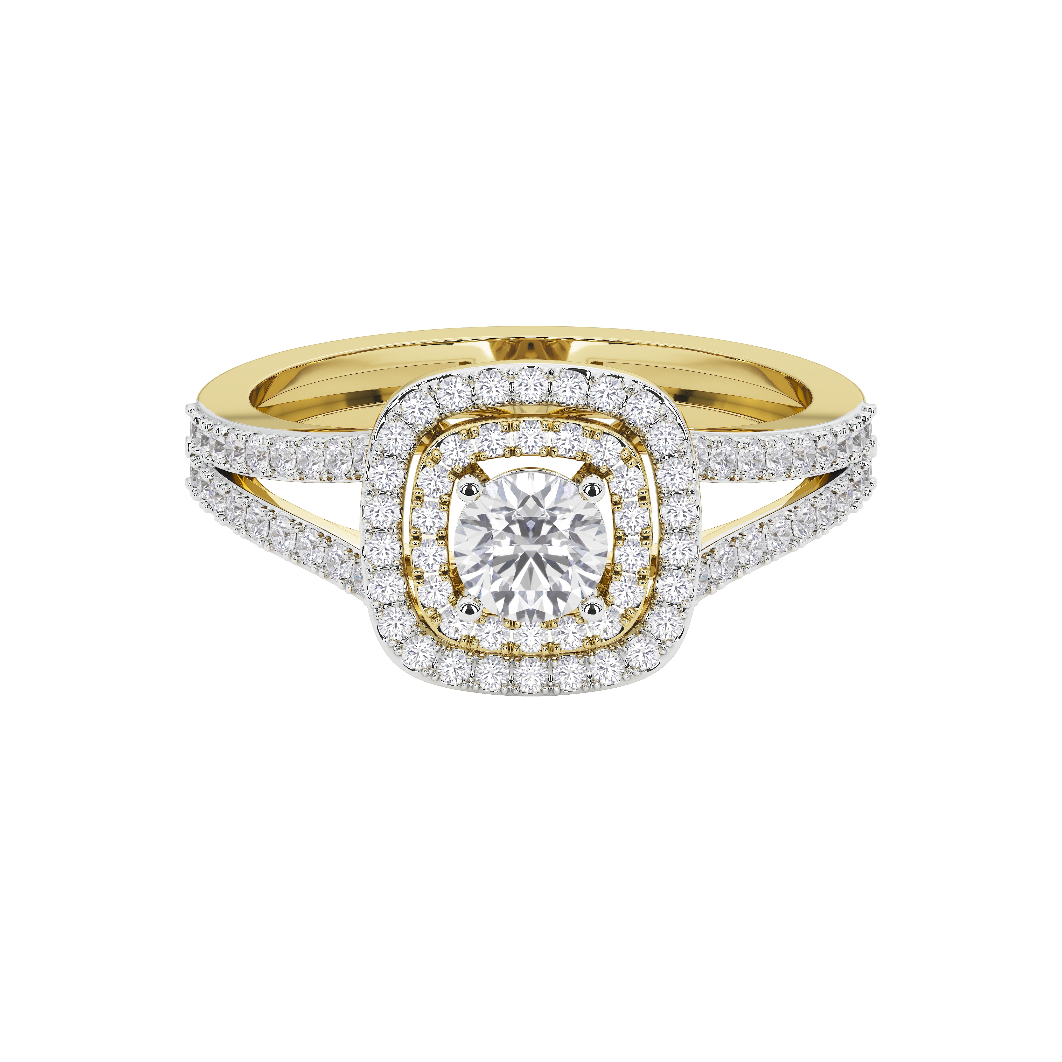 Amara Round Diamond Double Halo Ring