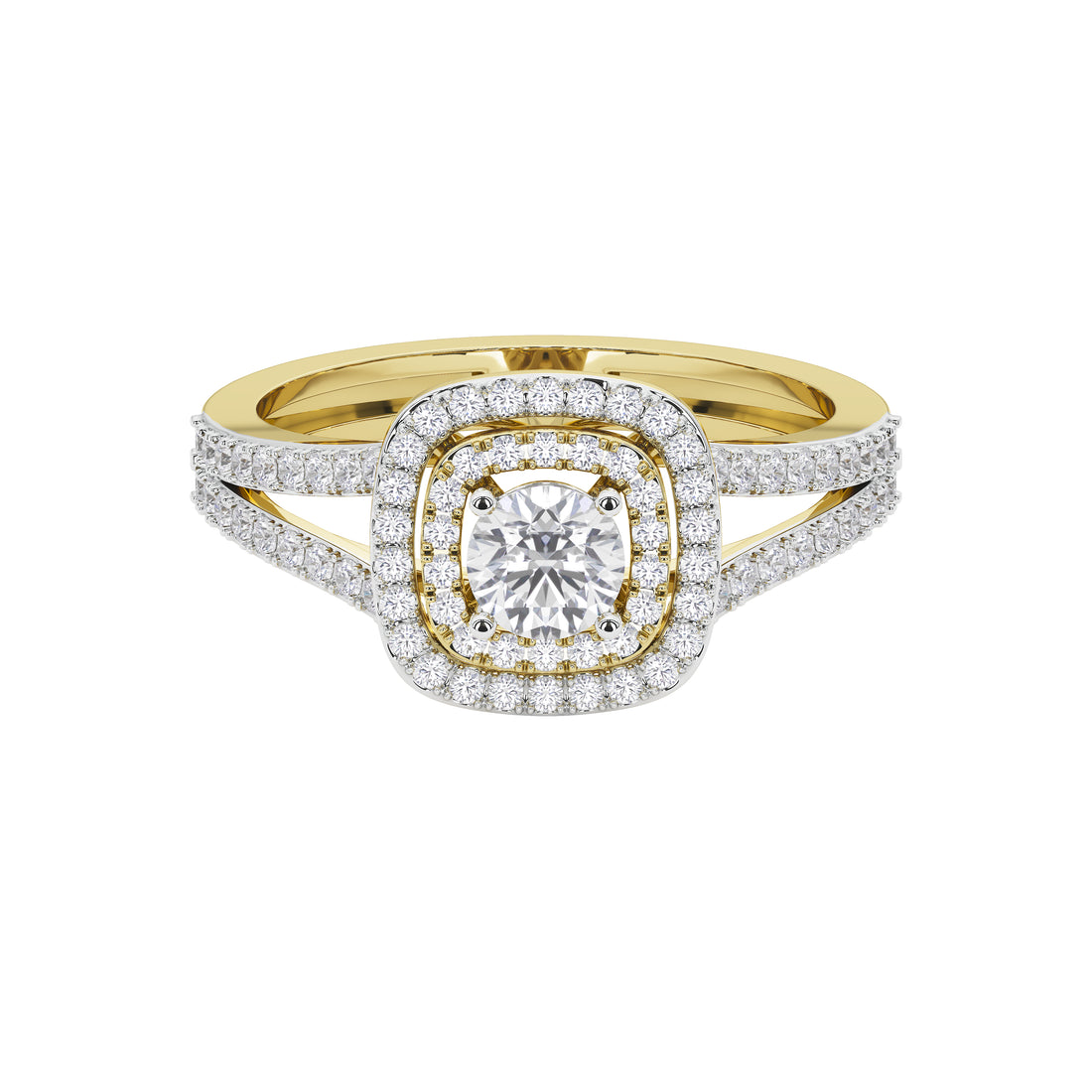 Amara Round Diamond Double Halo Ring