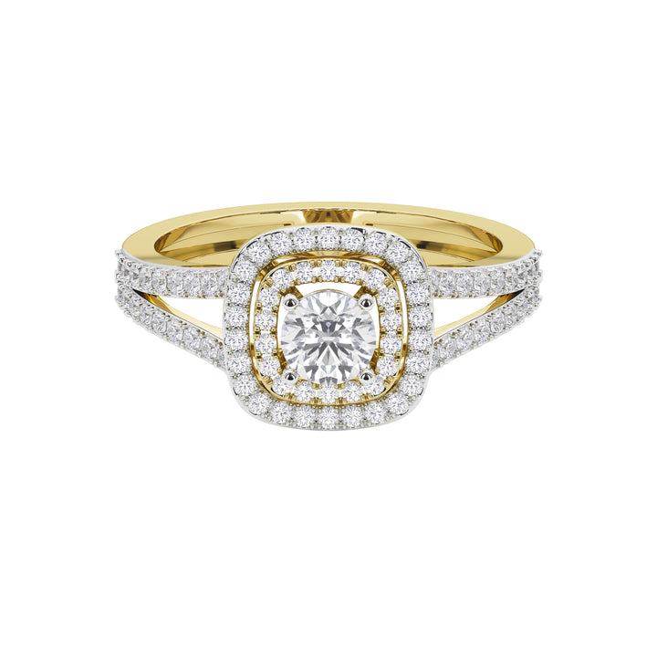 Amara Round Diamond Double Halo Ring