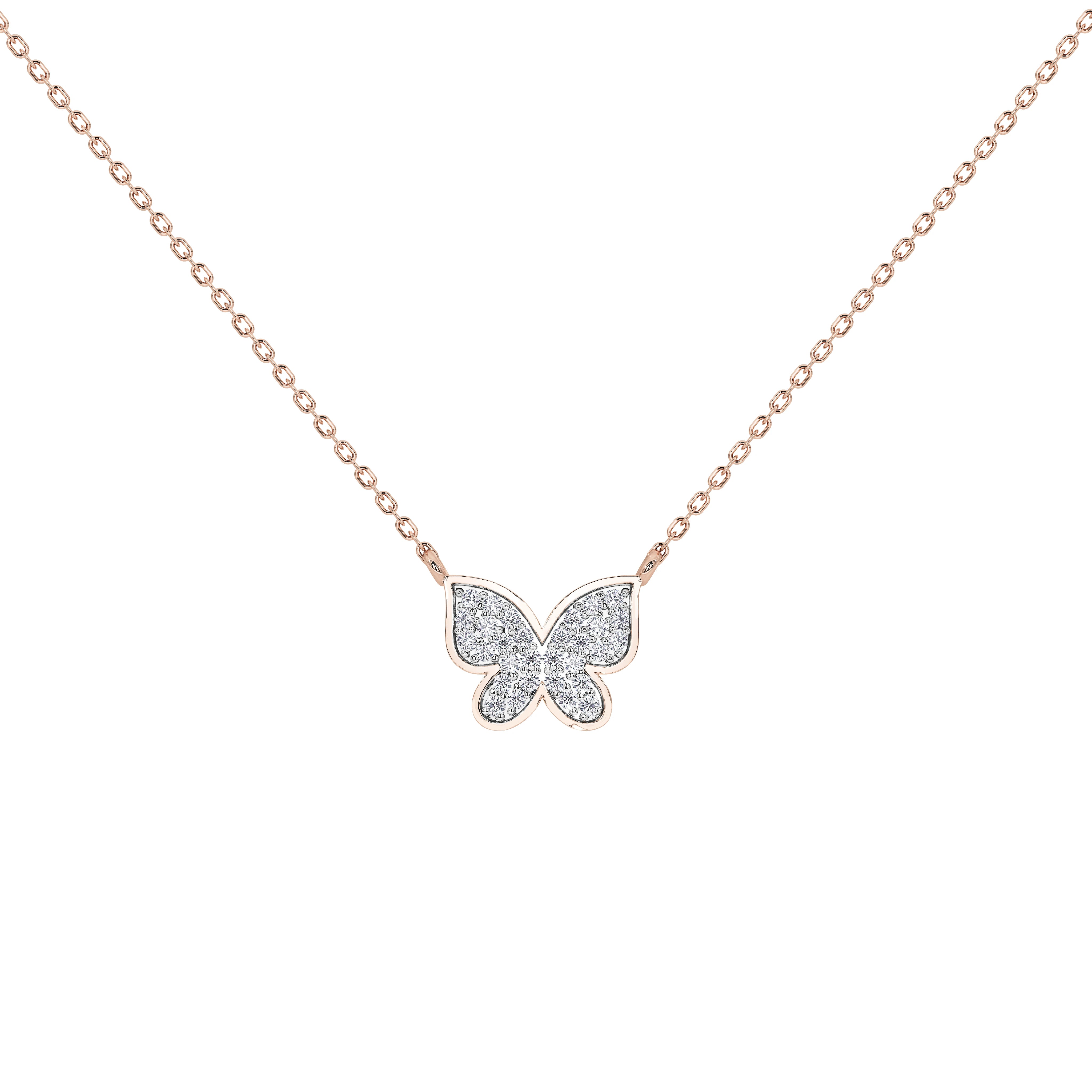 Livia Butterfly Pavé Pendant (With Chain)