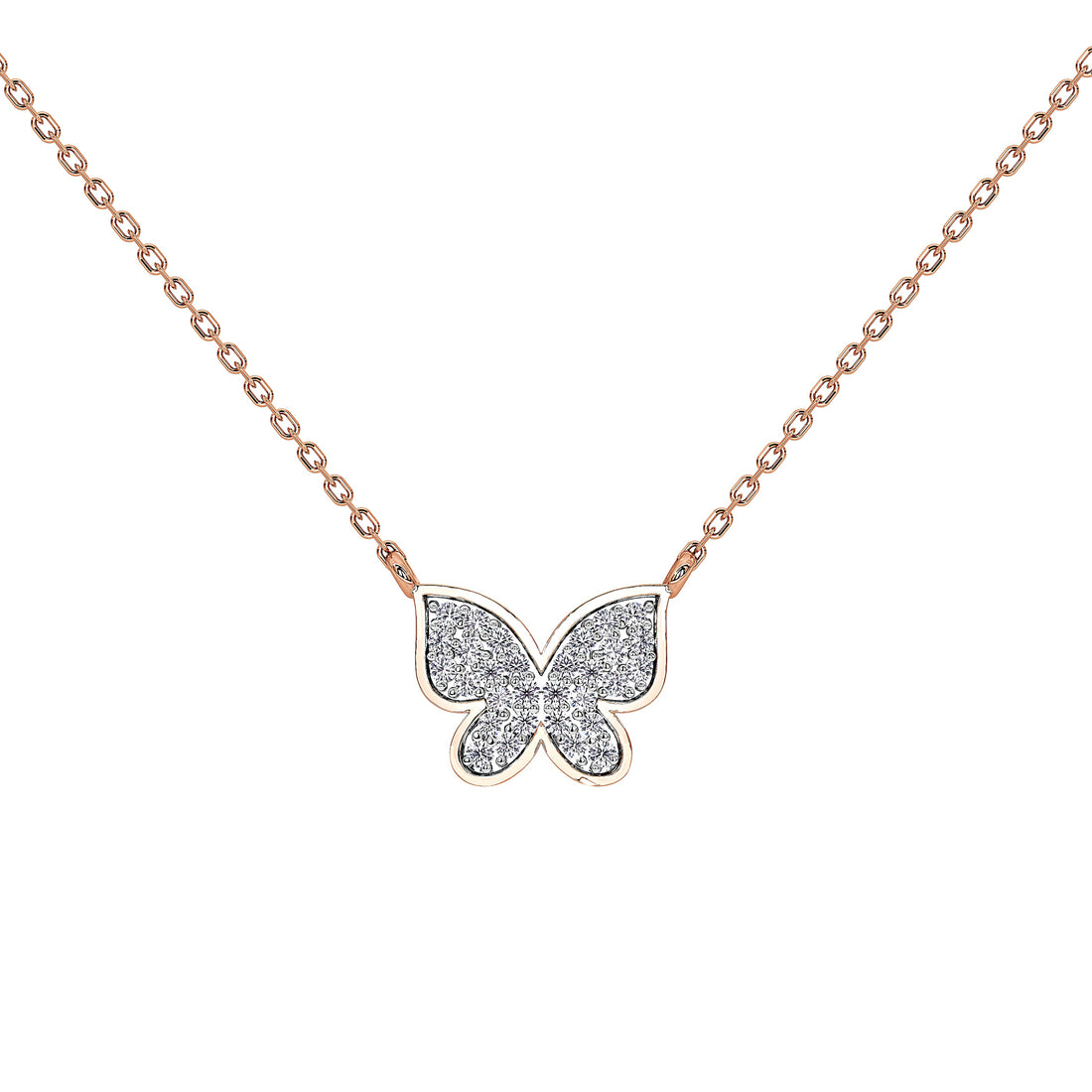 Livia Butterfly Pavé Pendant (With Chain)