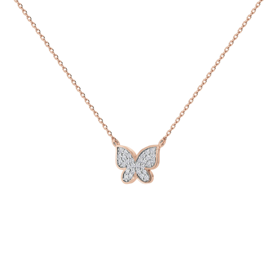 Livia Butterfly Pavé Pendant (With Chain)