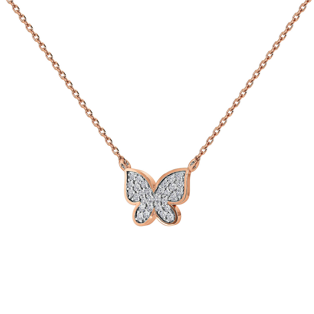 Livia Butterfly Pavé Pendant (With Chain)