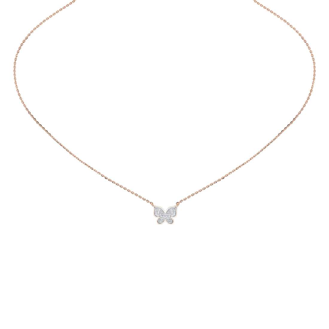 Livia Butterfly Pavé Pendant (With Chain)