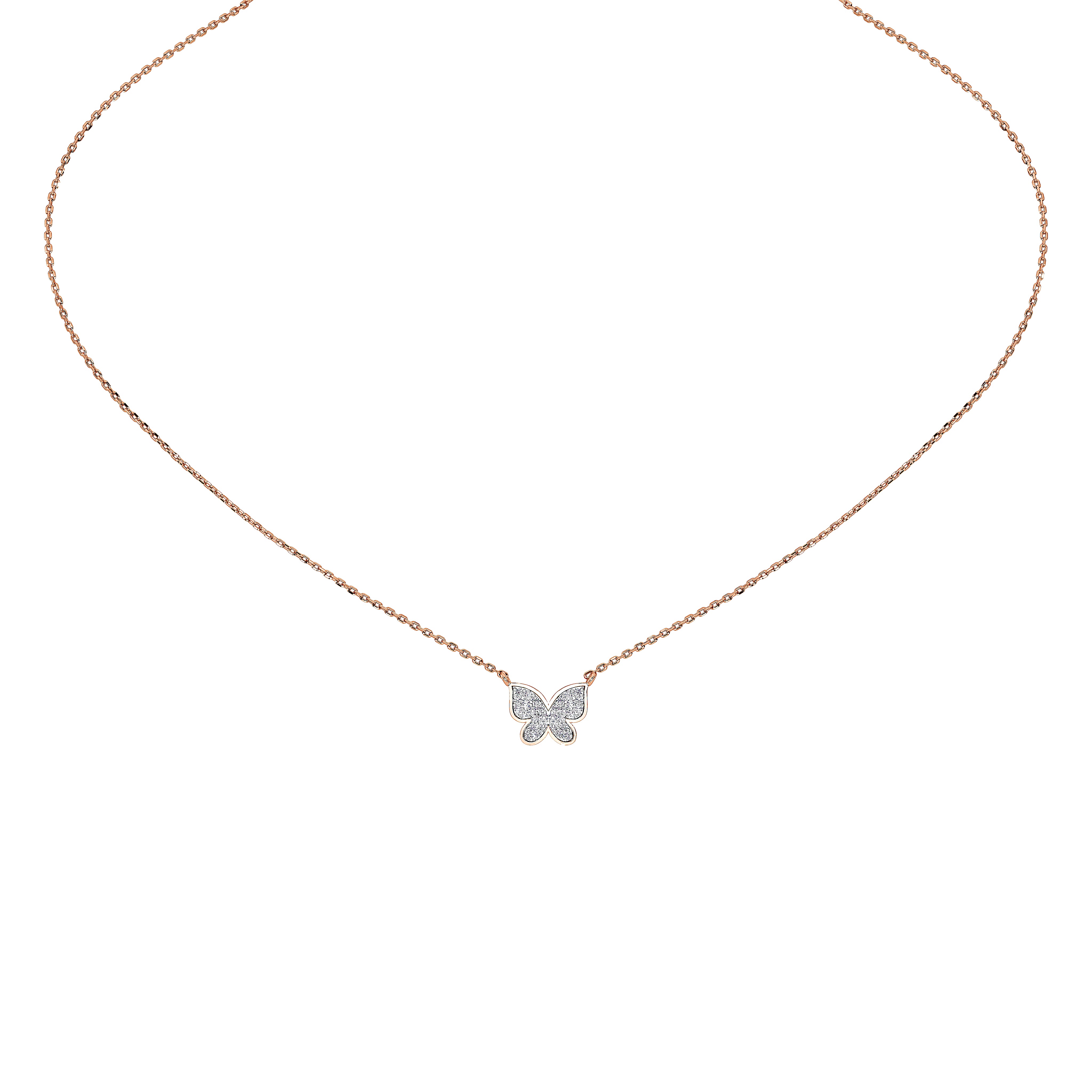 Livia Butterfly Pavé Pendant (With Chain)