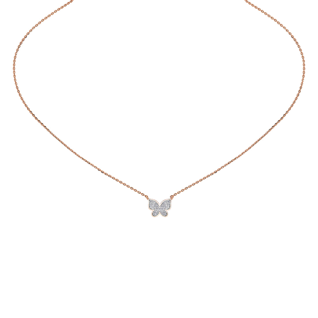 Livia Butterfly Pavé Pendant (With Chain)