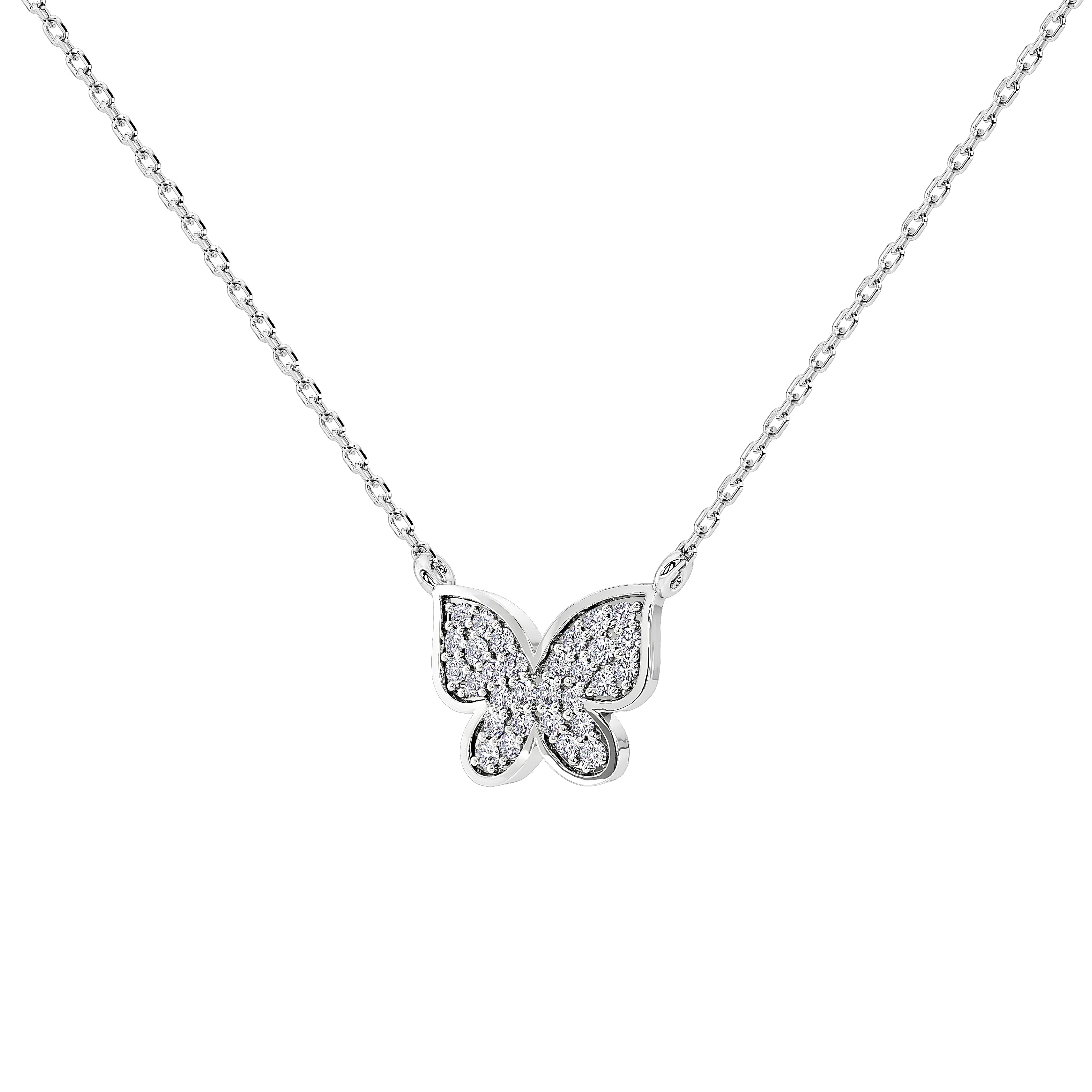 Livia Butterfly Pavé Pendant (With Chain)