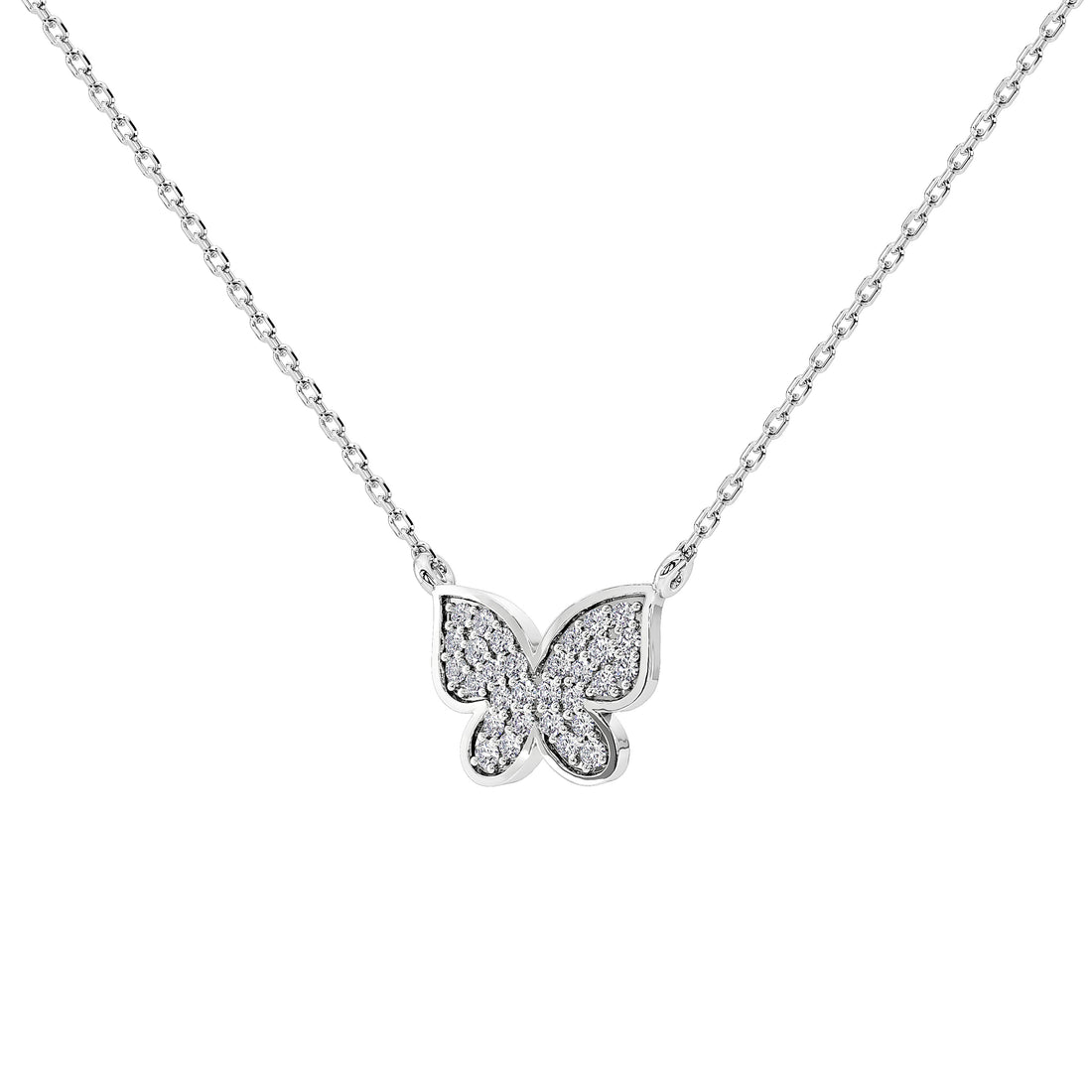 Livia Butterfly Pavé Pendant (With Chain)