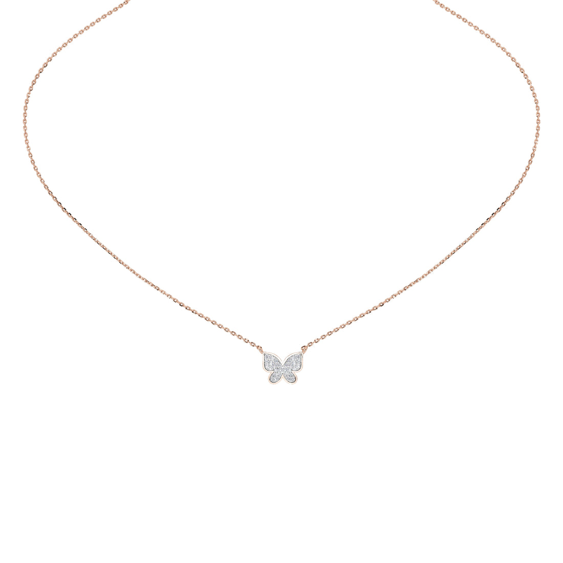Livia Butterfly Pavé Pendant (With Chain)